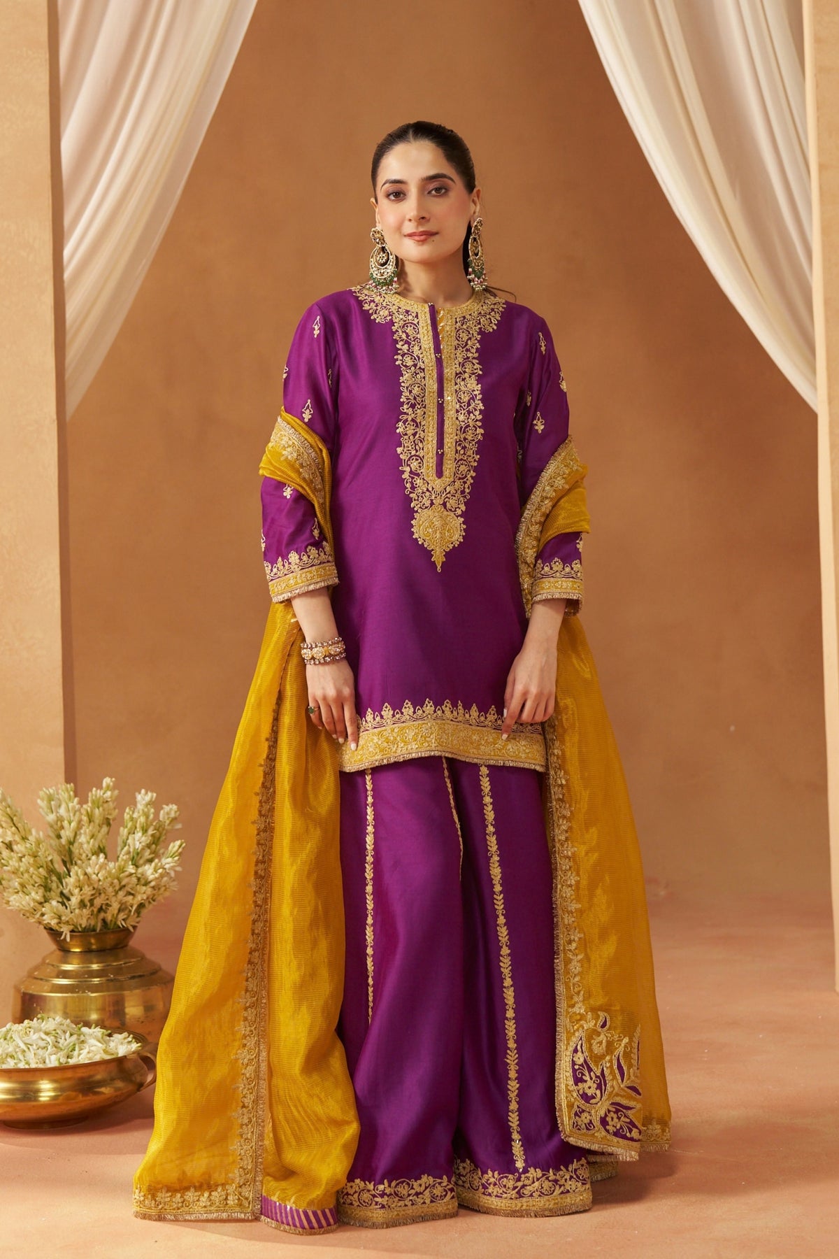 Fadiya Deep Purple Sharara Set