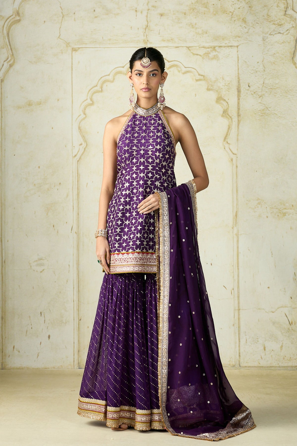 Purple Kainaat Sharara Set
