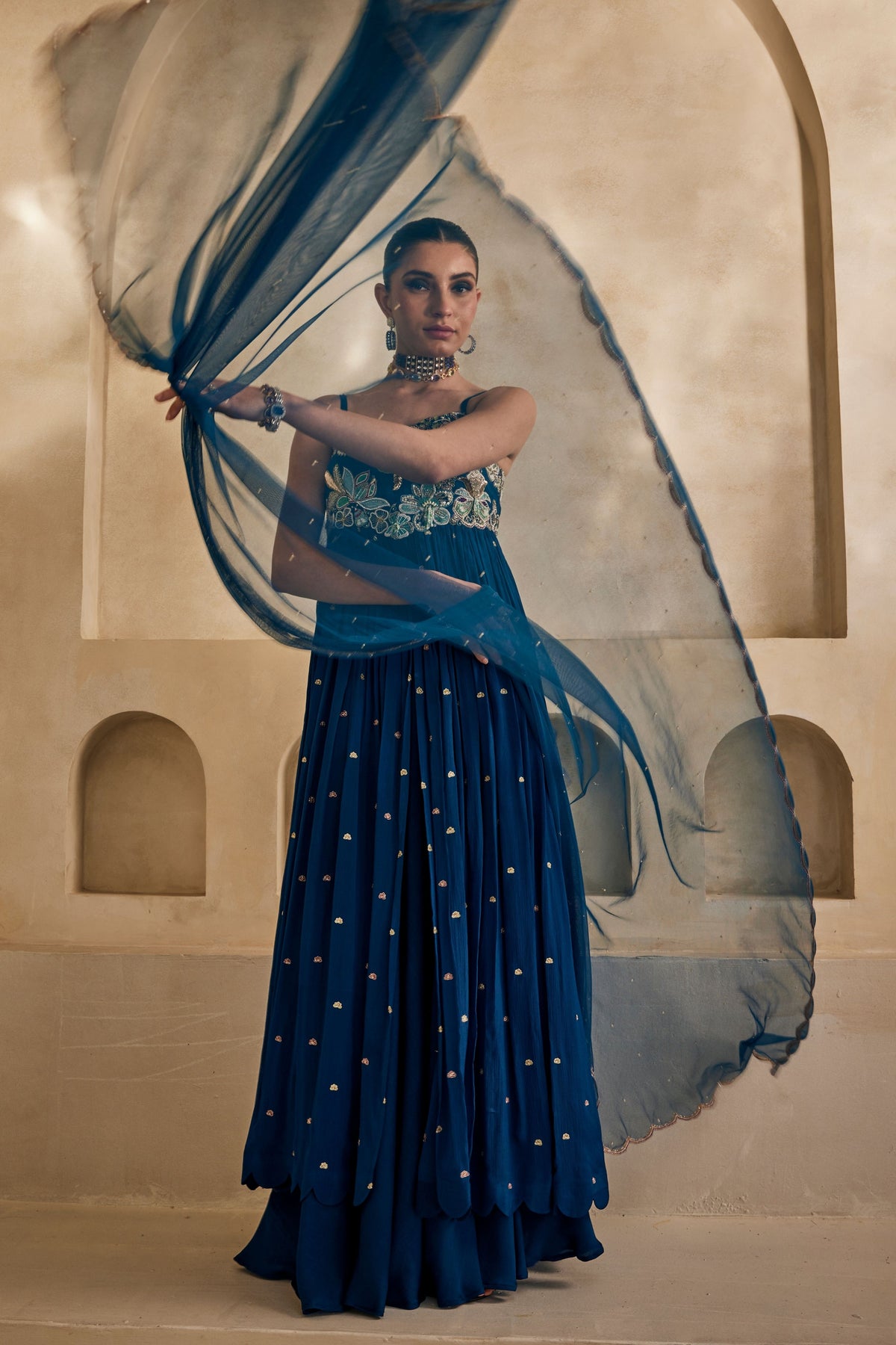 Neel Afreen Anarkali Set