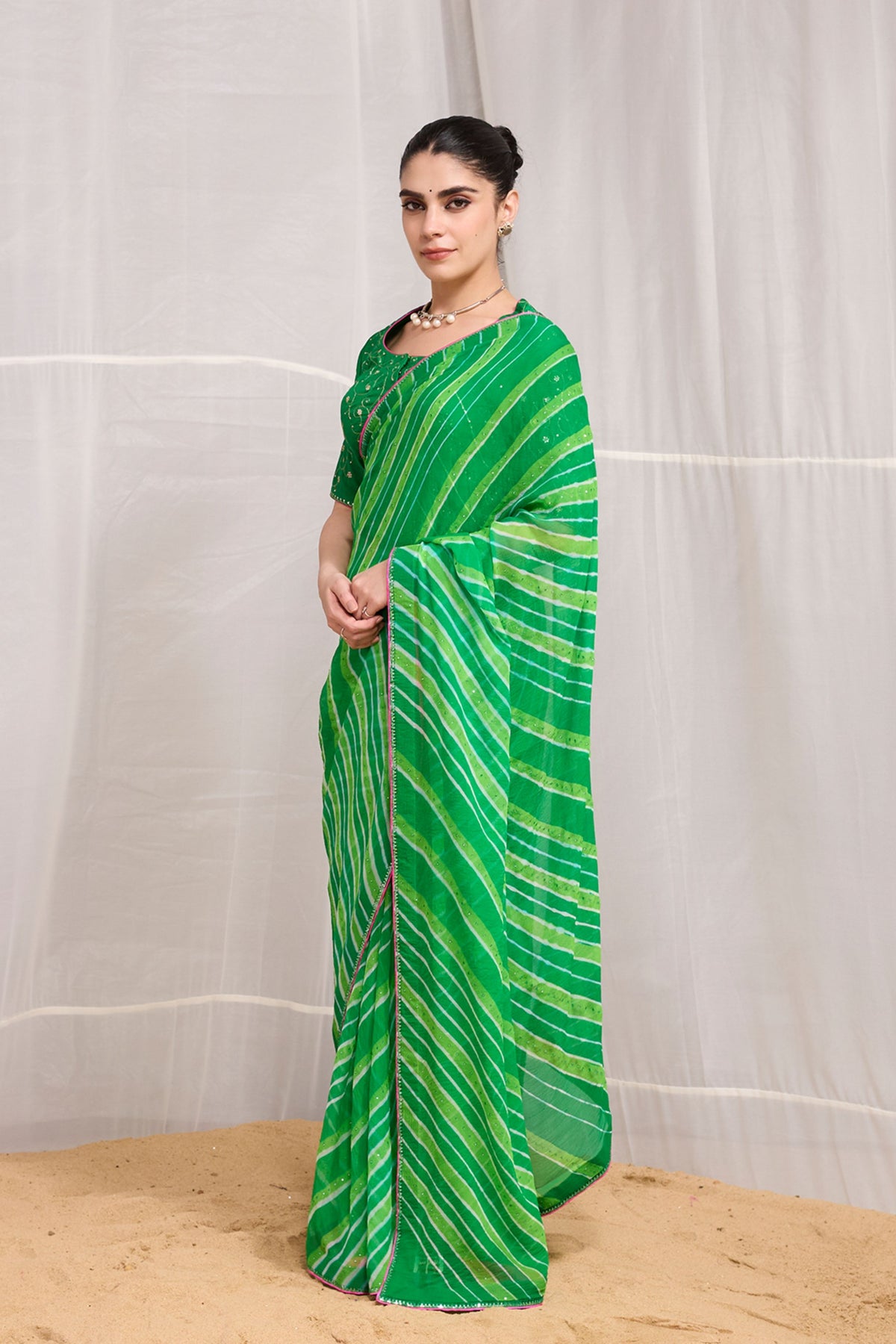 Green Tarang Saree Set