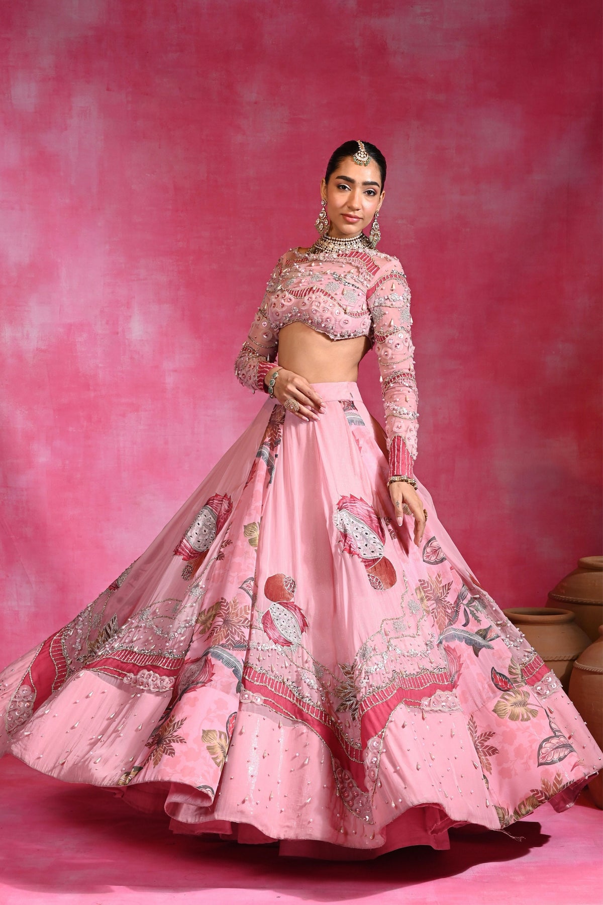 Gulabi Maharani Lehenga Set