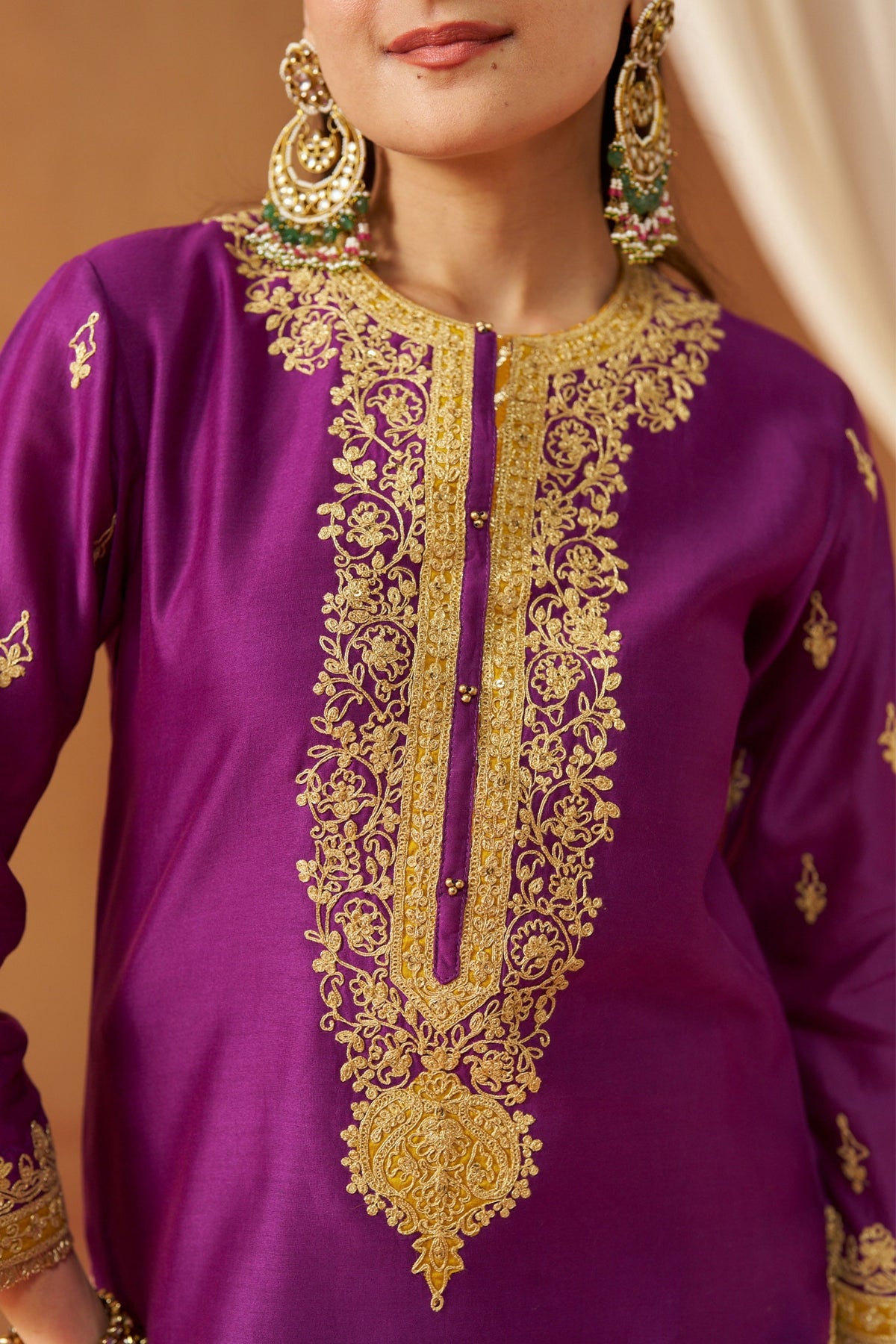 Fadiya Deep Purple Sharara Set