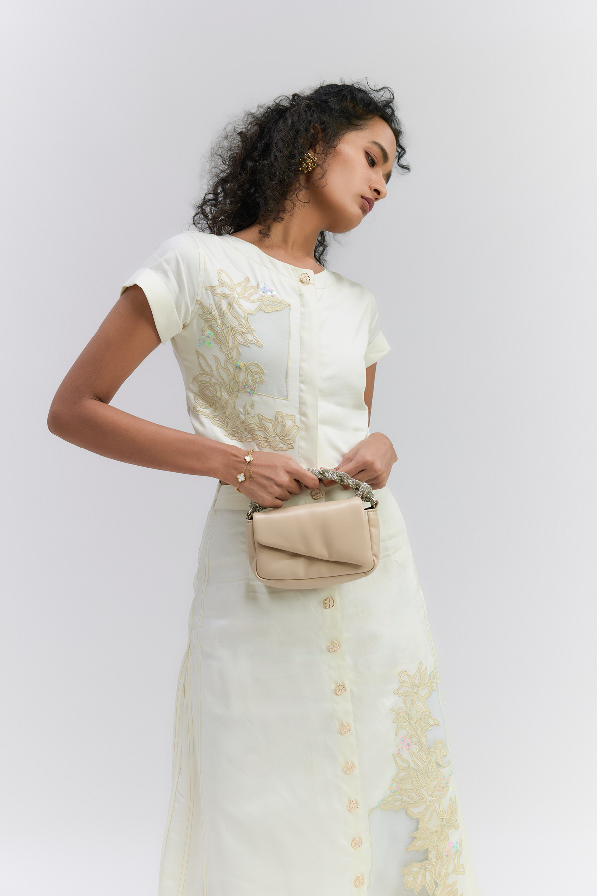 Applique Work Top and Skirt