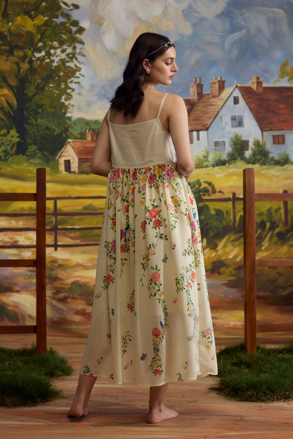 Lumina Floral Chanderi Dress