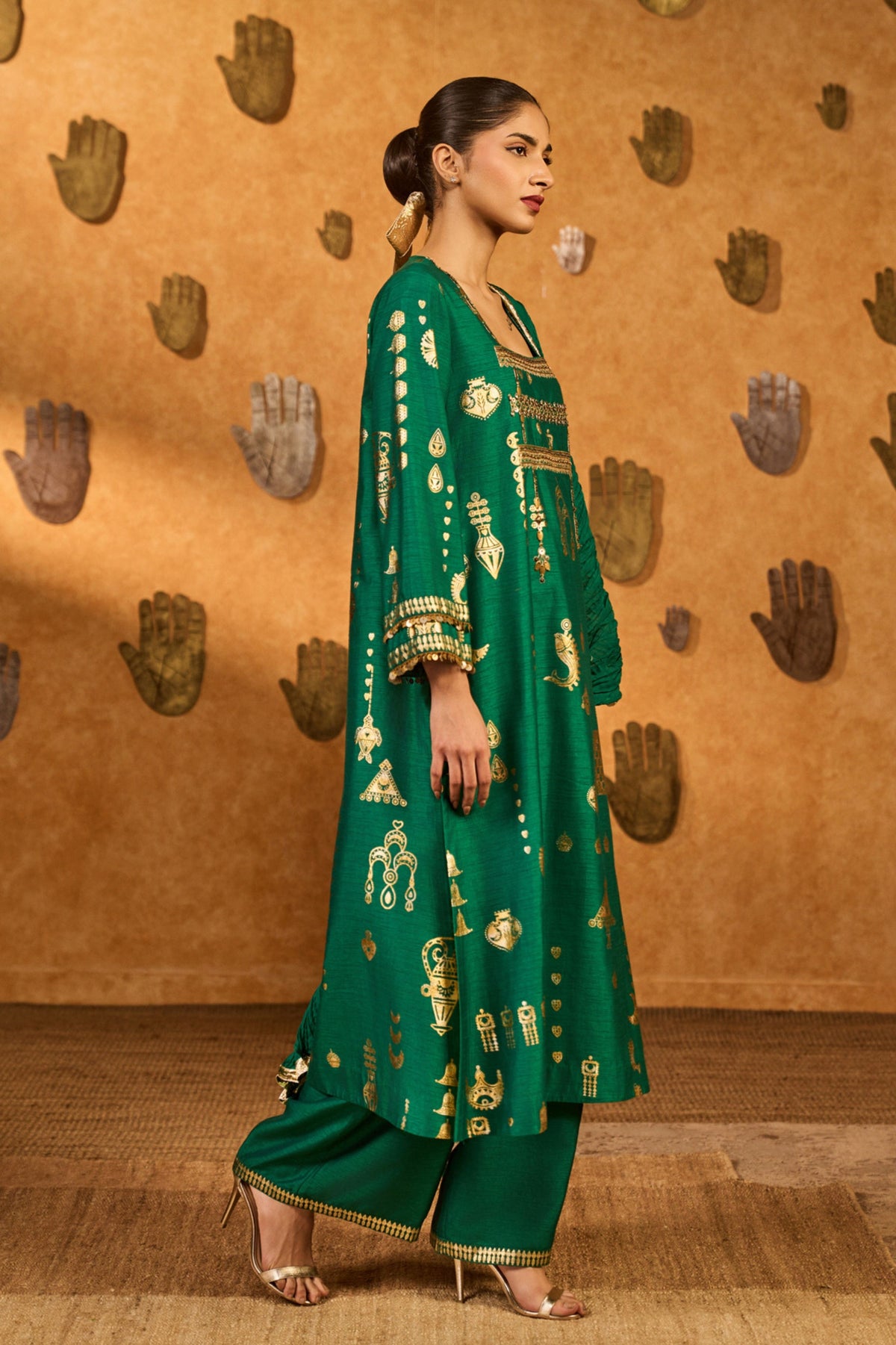 Green Folkstone Kurta Set