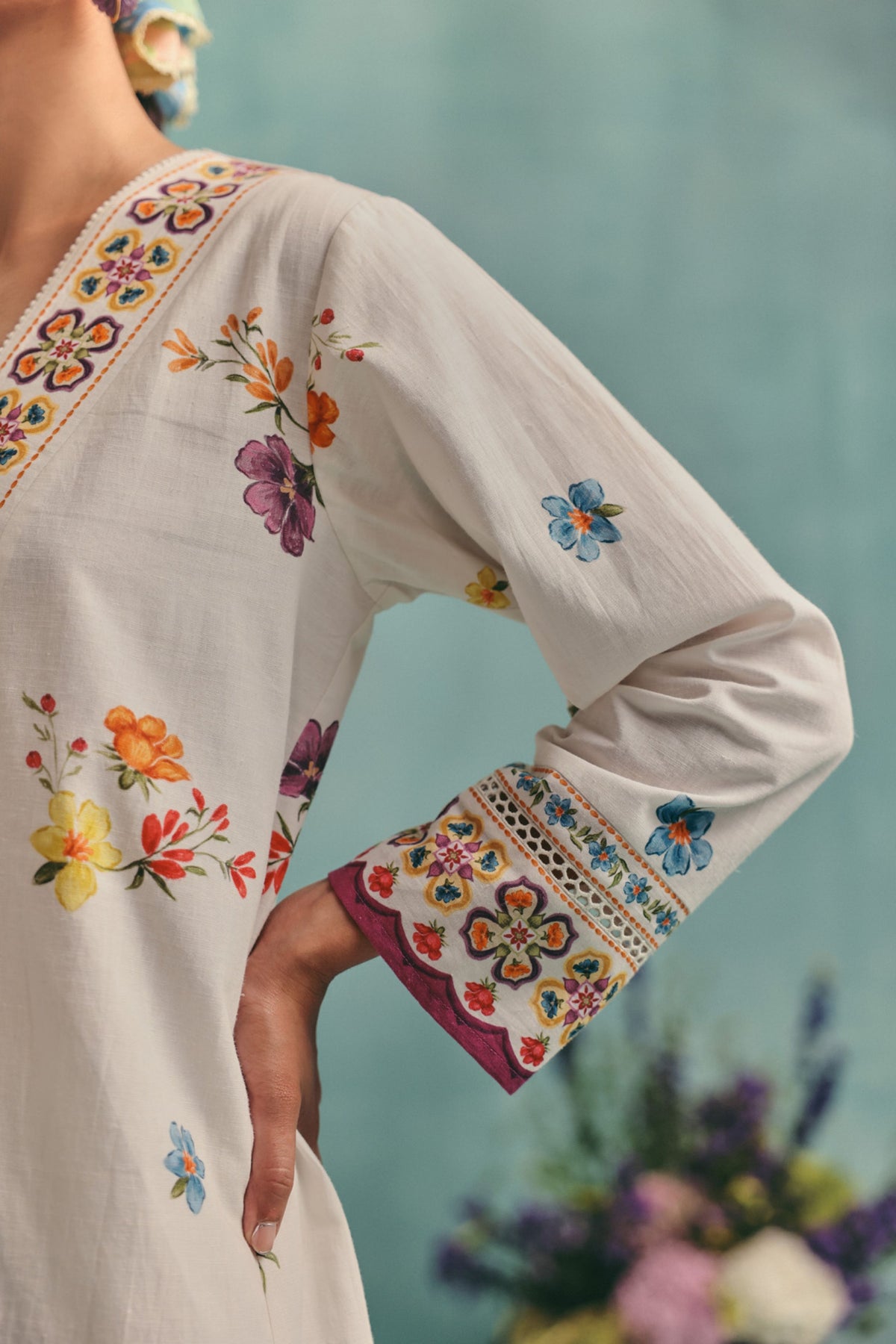Daisy Ecru Tunic Set