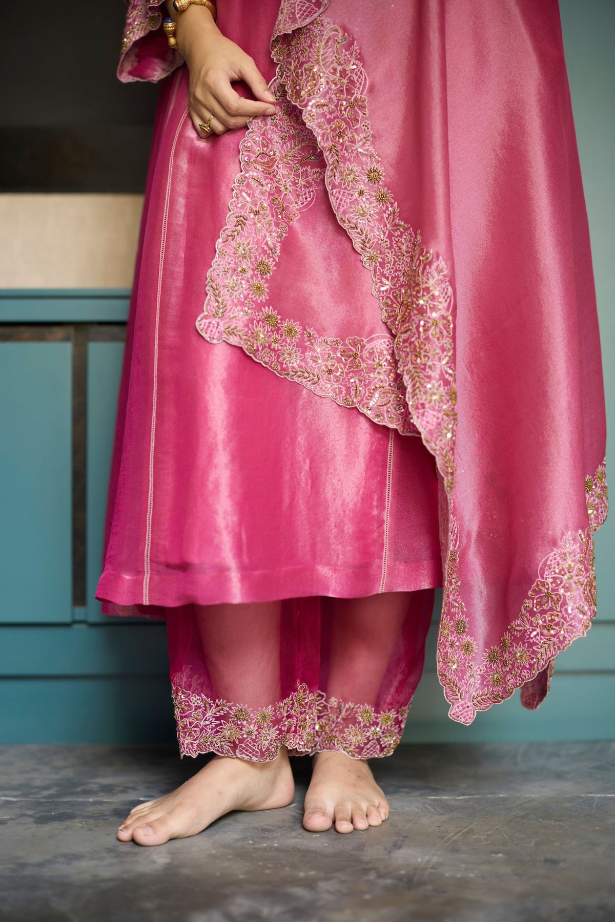 Pink Dhara Kurta Set