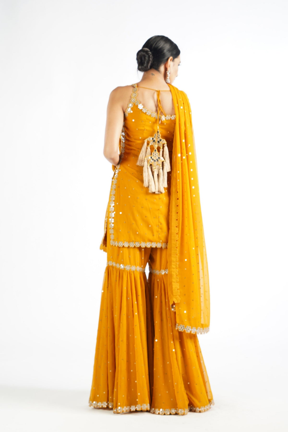 Mustard Sharara Set