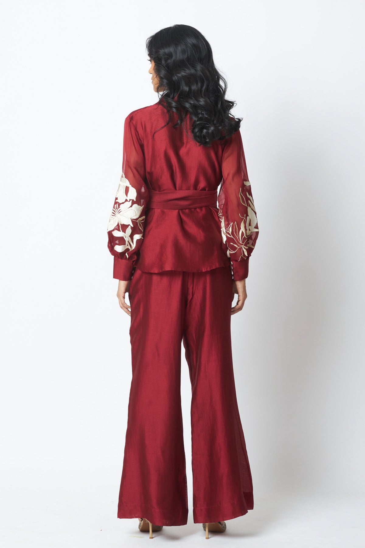Burgundy Reva Blazer Set
