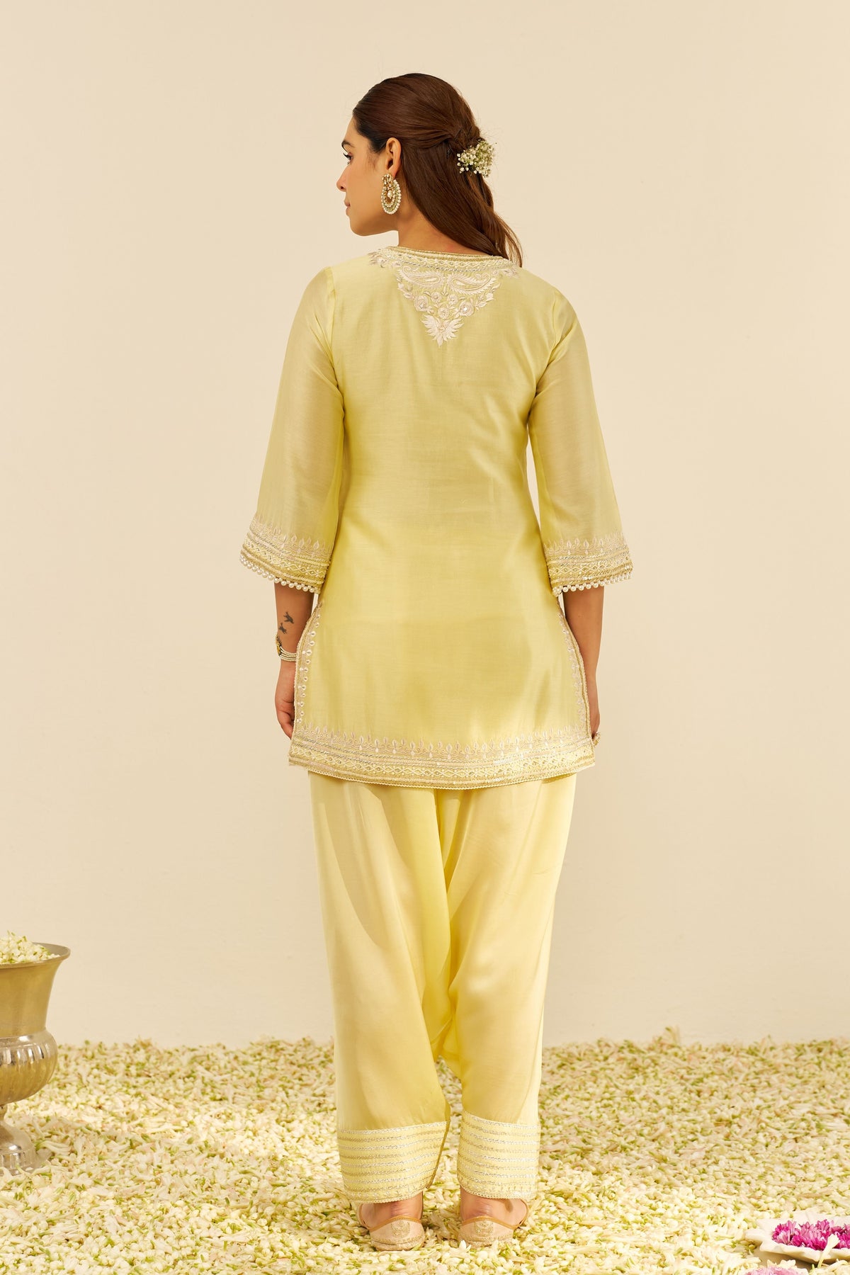 Sara Kurta With Salwar in Yellow