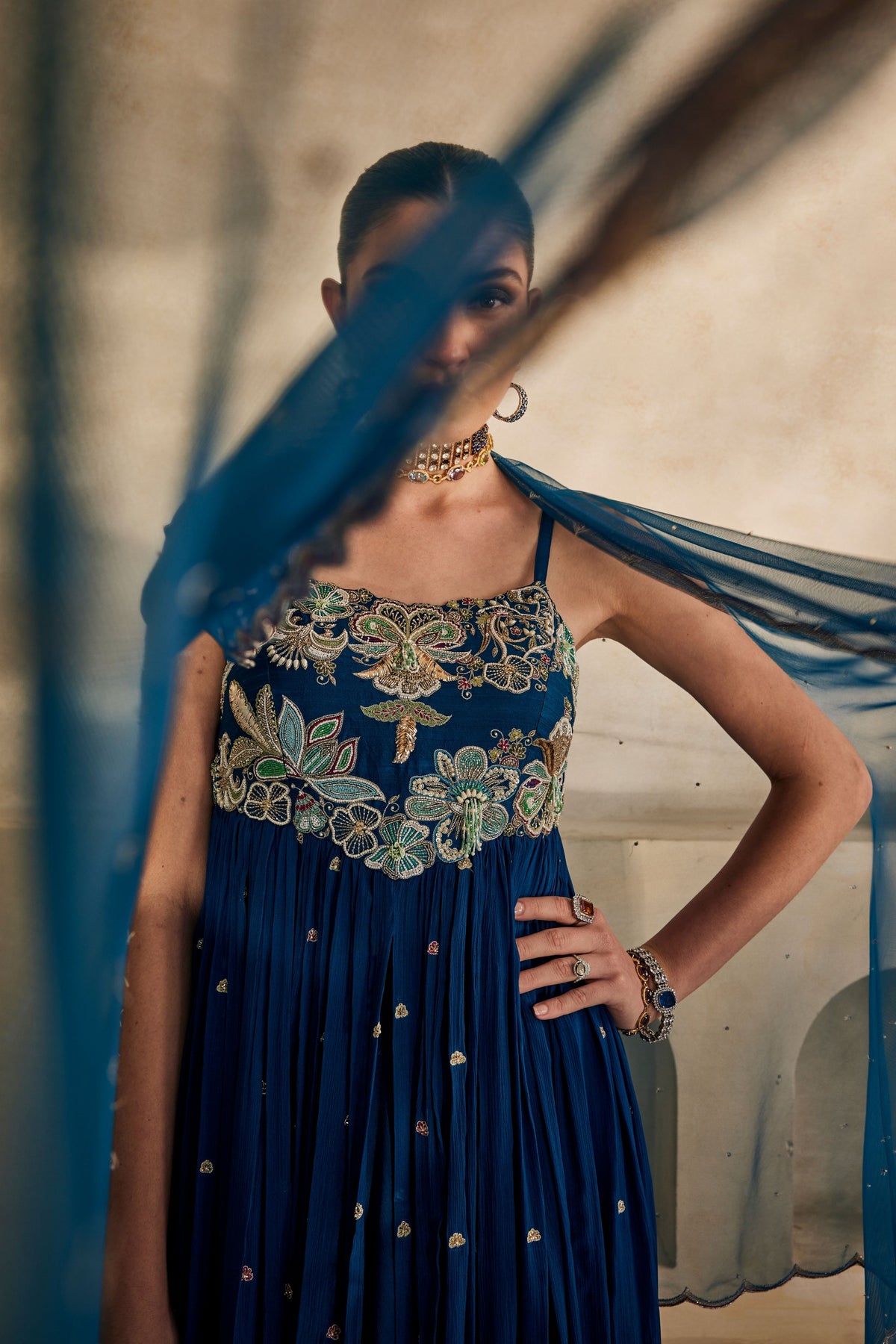 Neel Afreen Anarkali Set