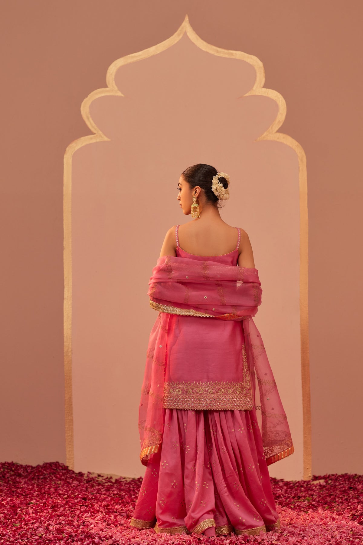 Yasmin Pink Straps Kurta Set
