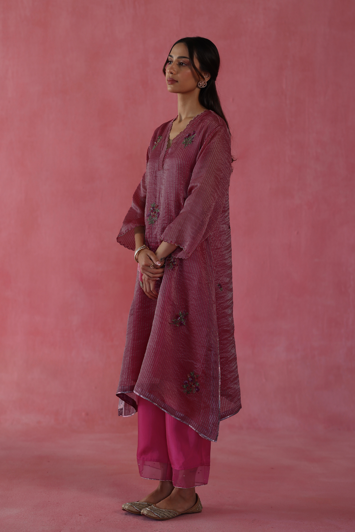 Fuschia Shakkar Kurta Set