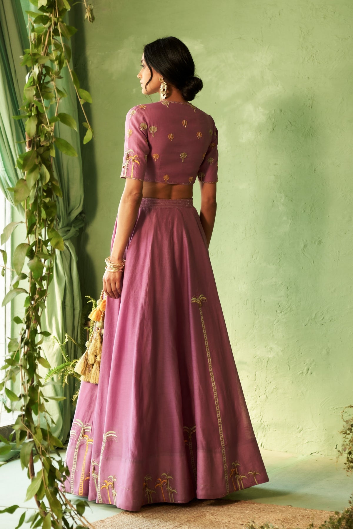 Palm Motif Lehenga Set