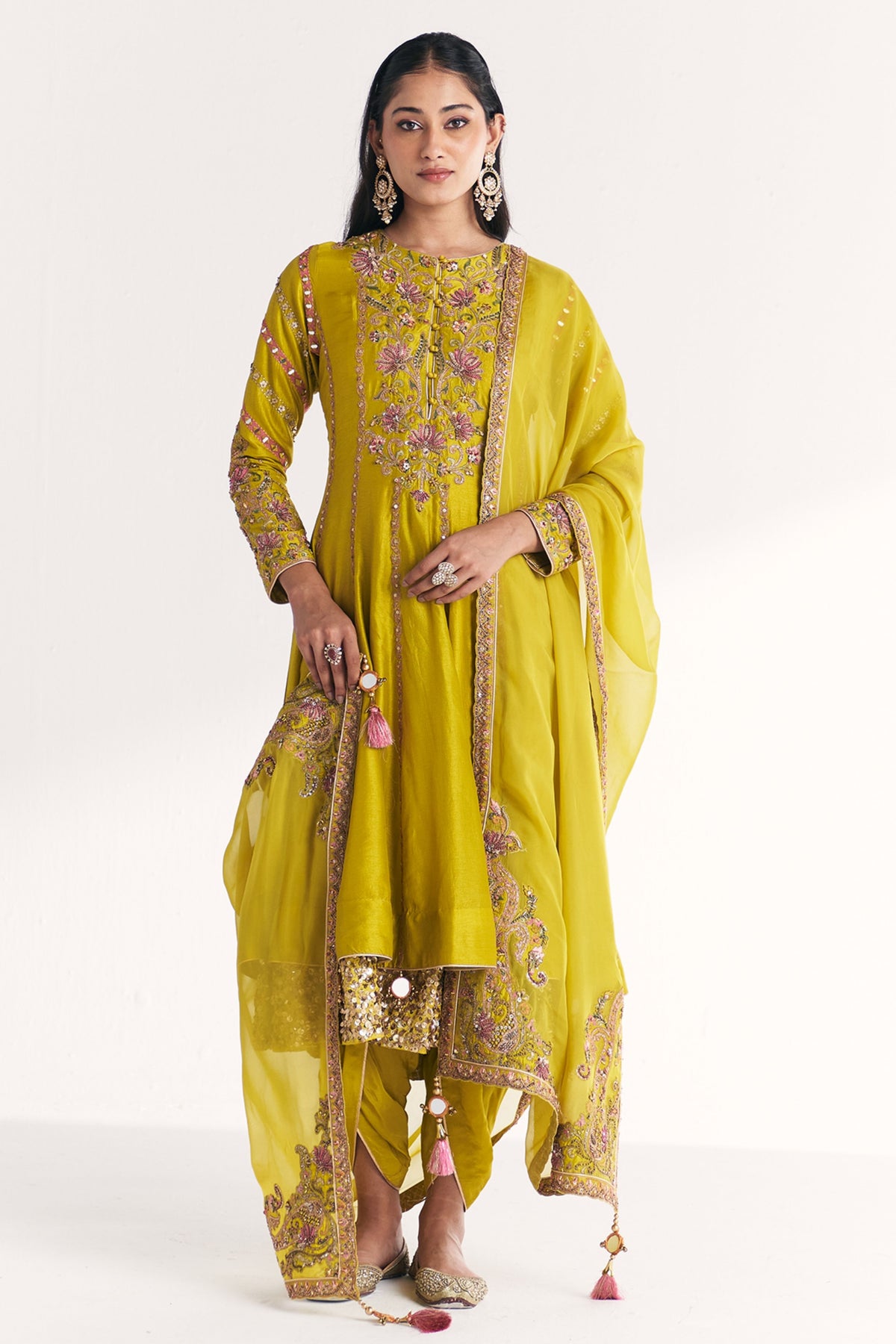 Chitra Lime Green Anarkali