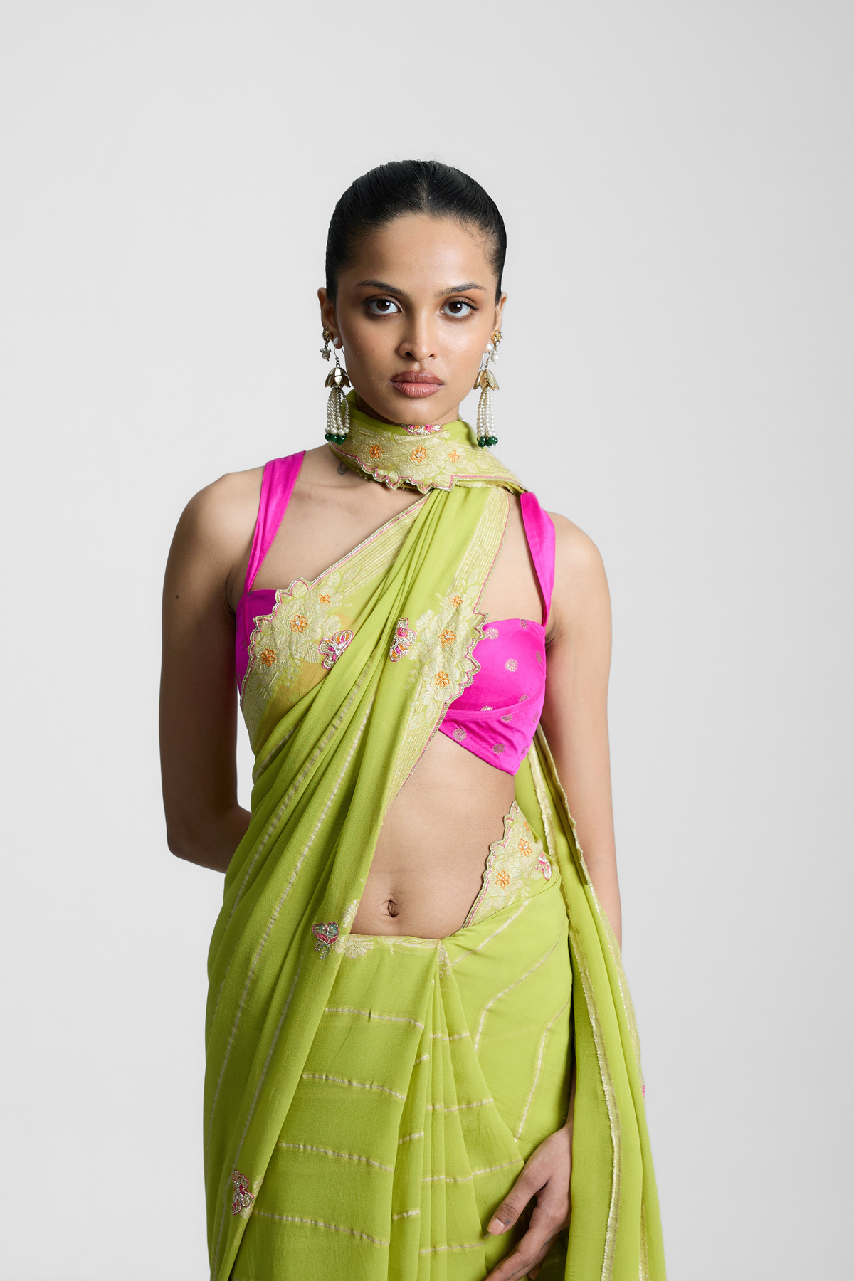 Lush Lemonade Saree
