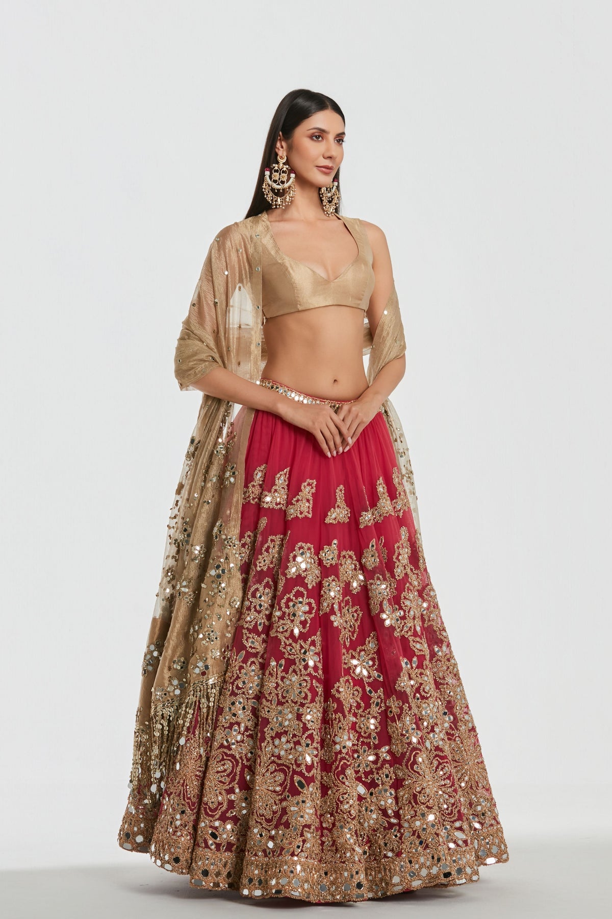 Maharani Gold Lehenga Set