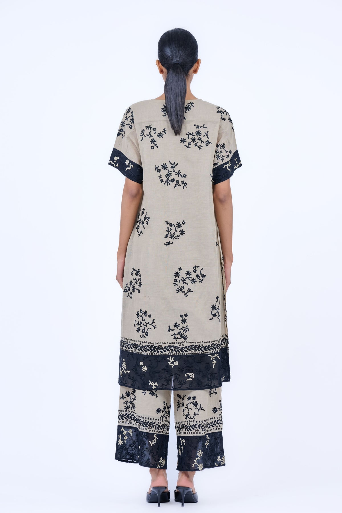 Threadwork Cotton Kurta