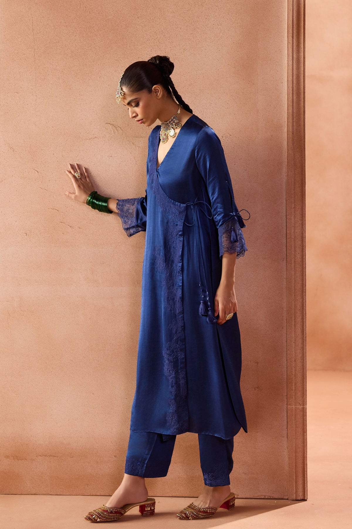 Blue Lace Kurta Set