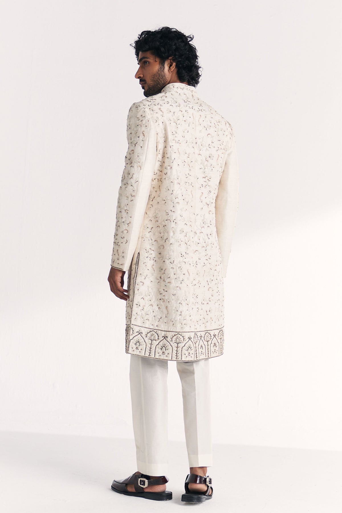 Vyom Ivory Achkan Set