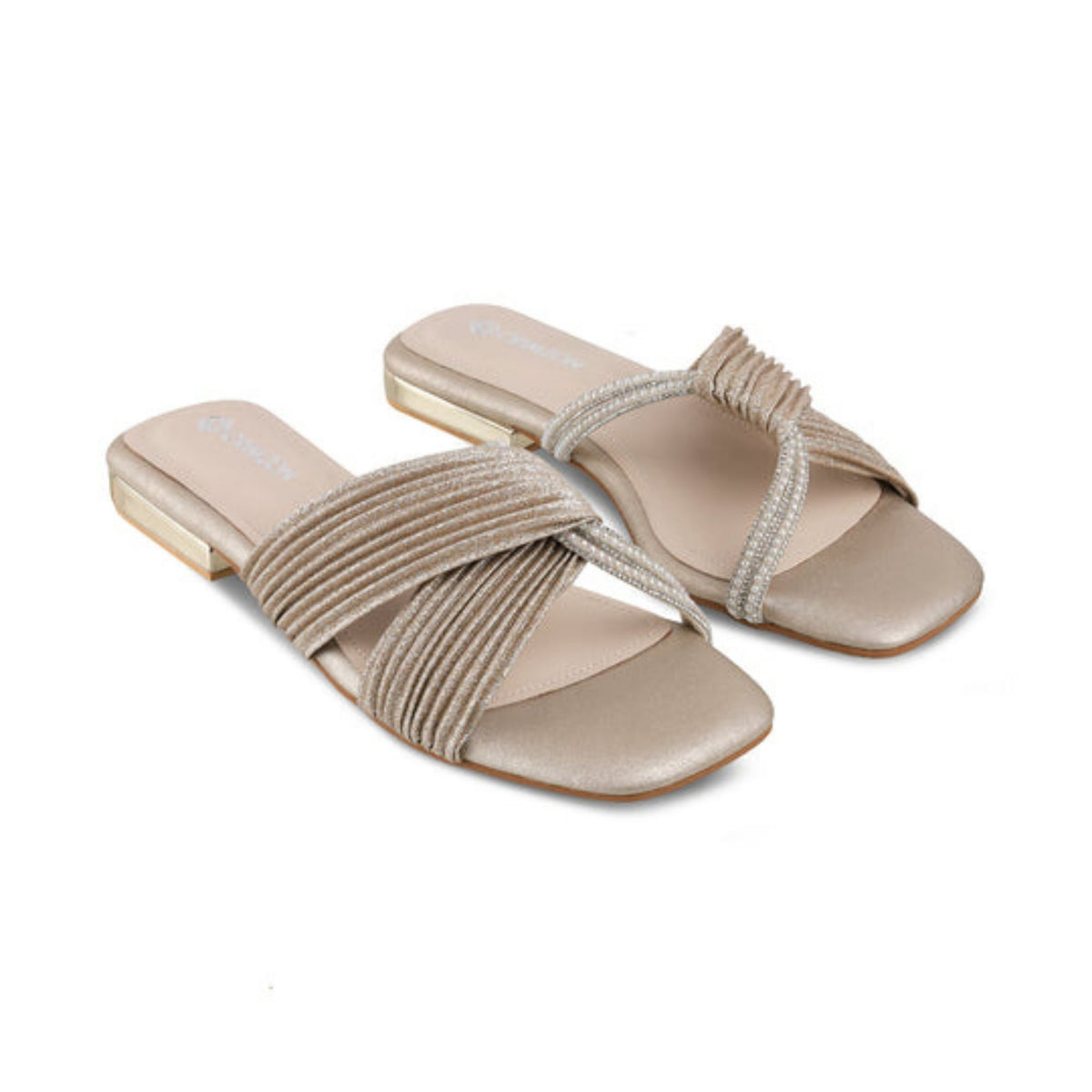 Lulu Antique Silver Flats