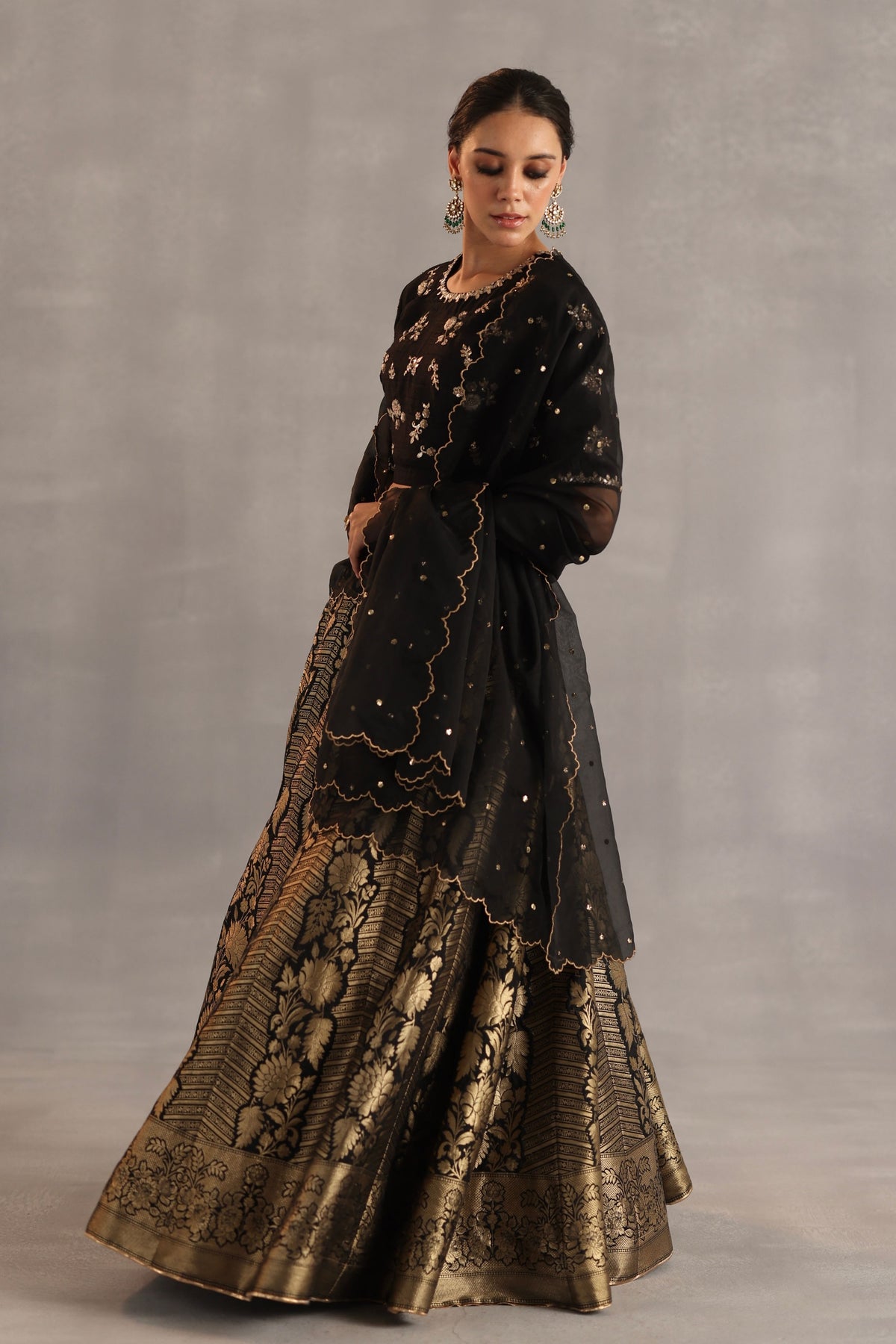 Malhar Black Lehenga