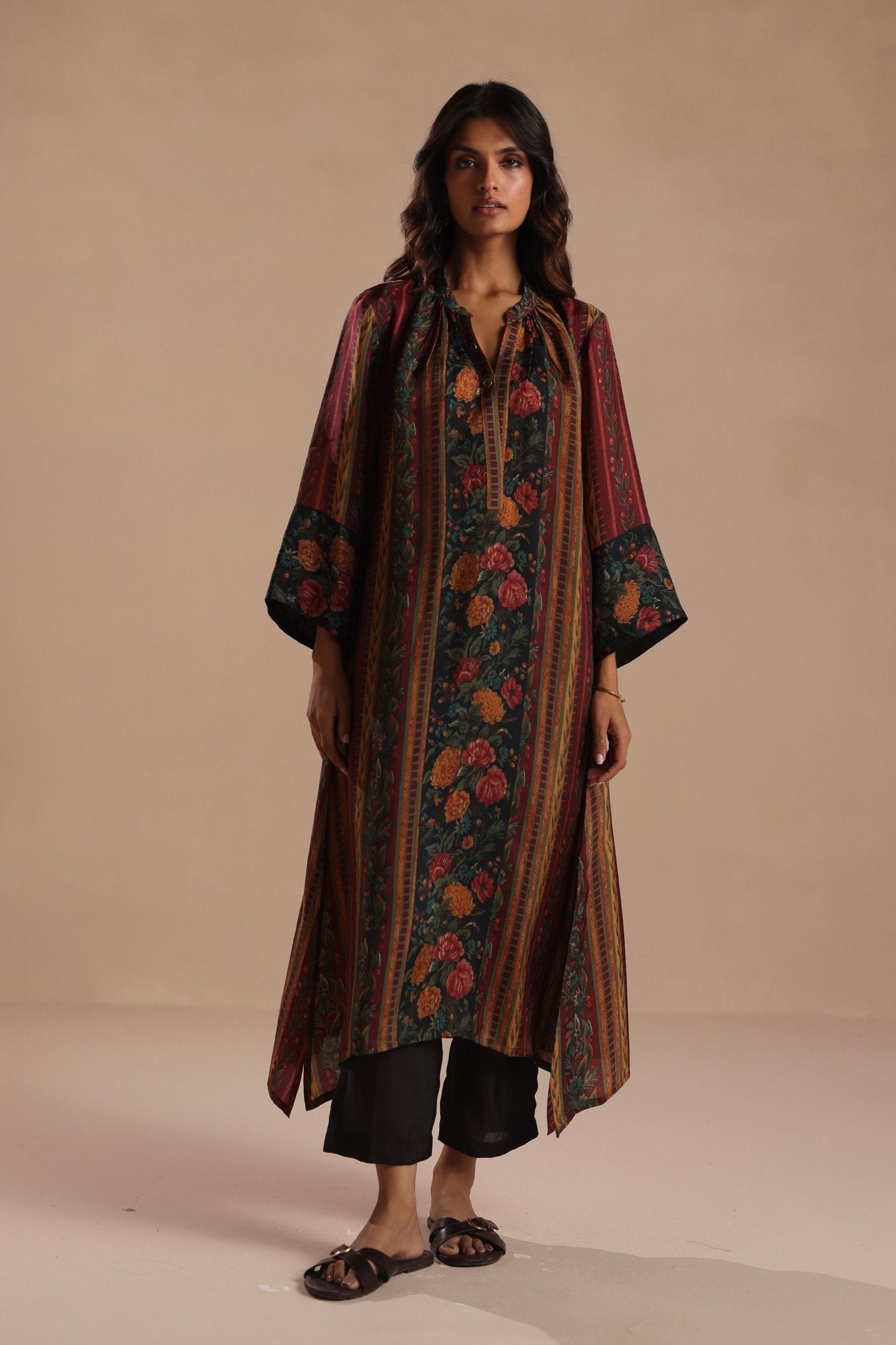 Auburn Kurta Set - Roza Pret - Elahe