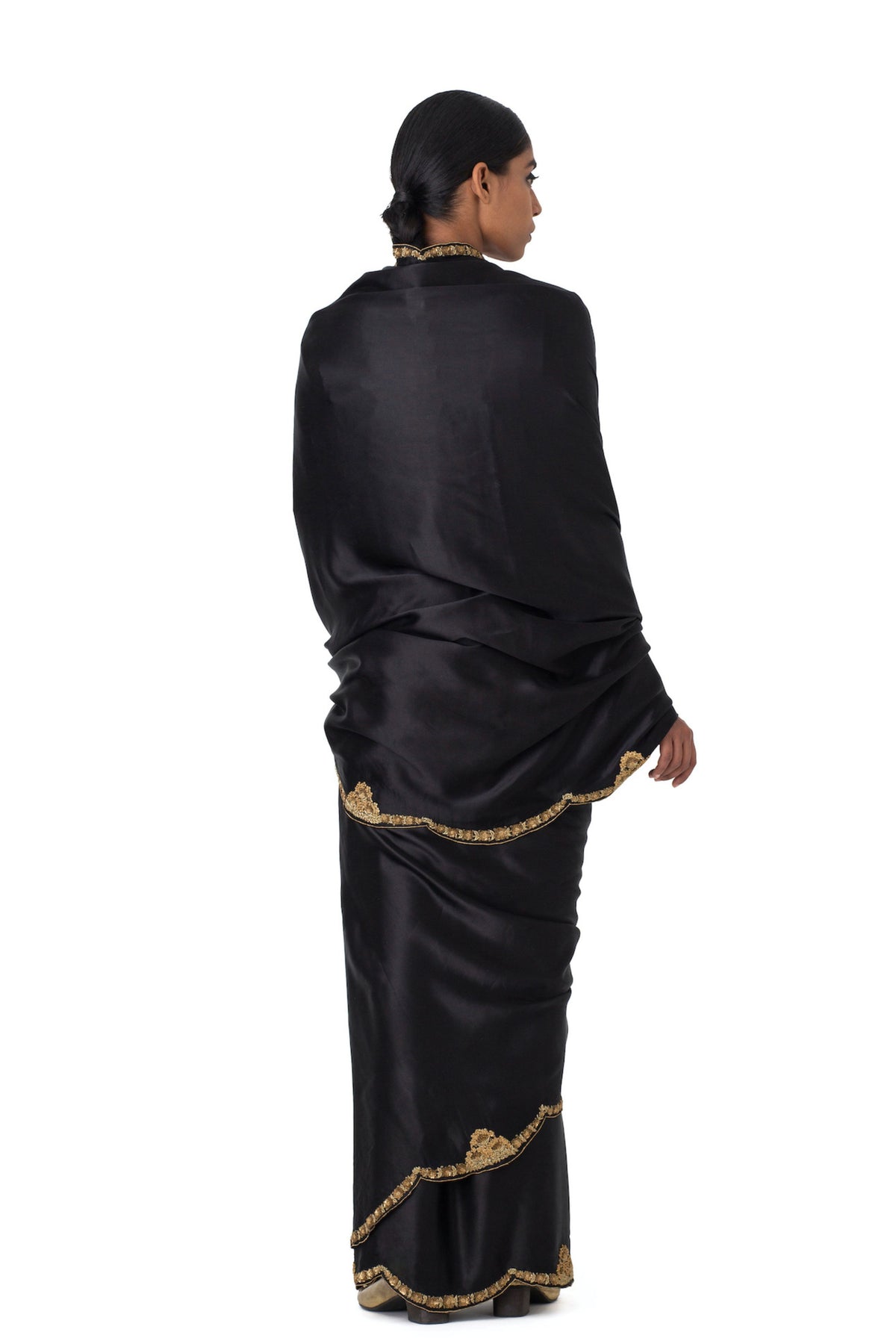 Kanguri Black Saree