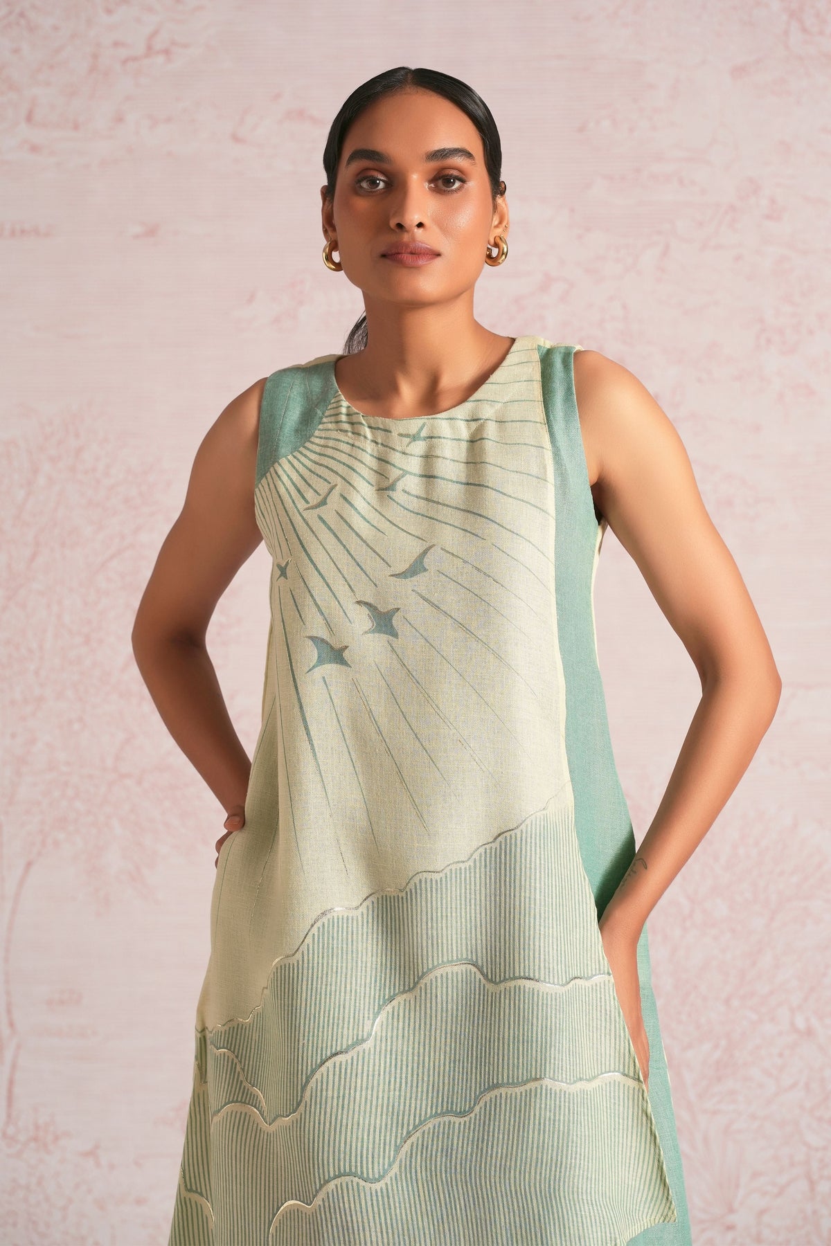 Silver Sea Green Dress