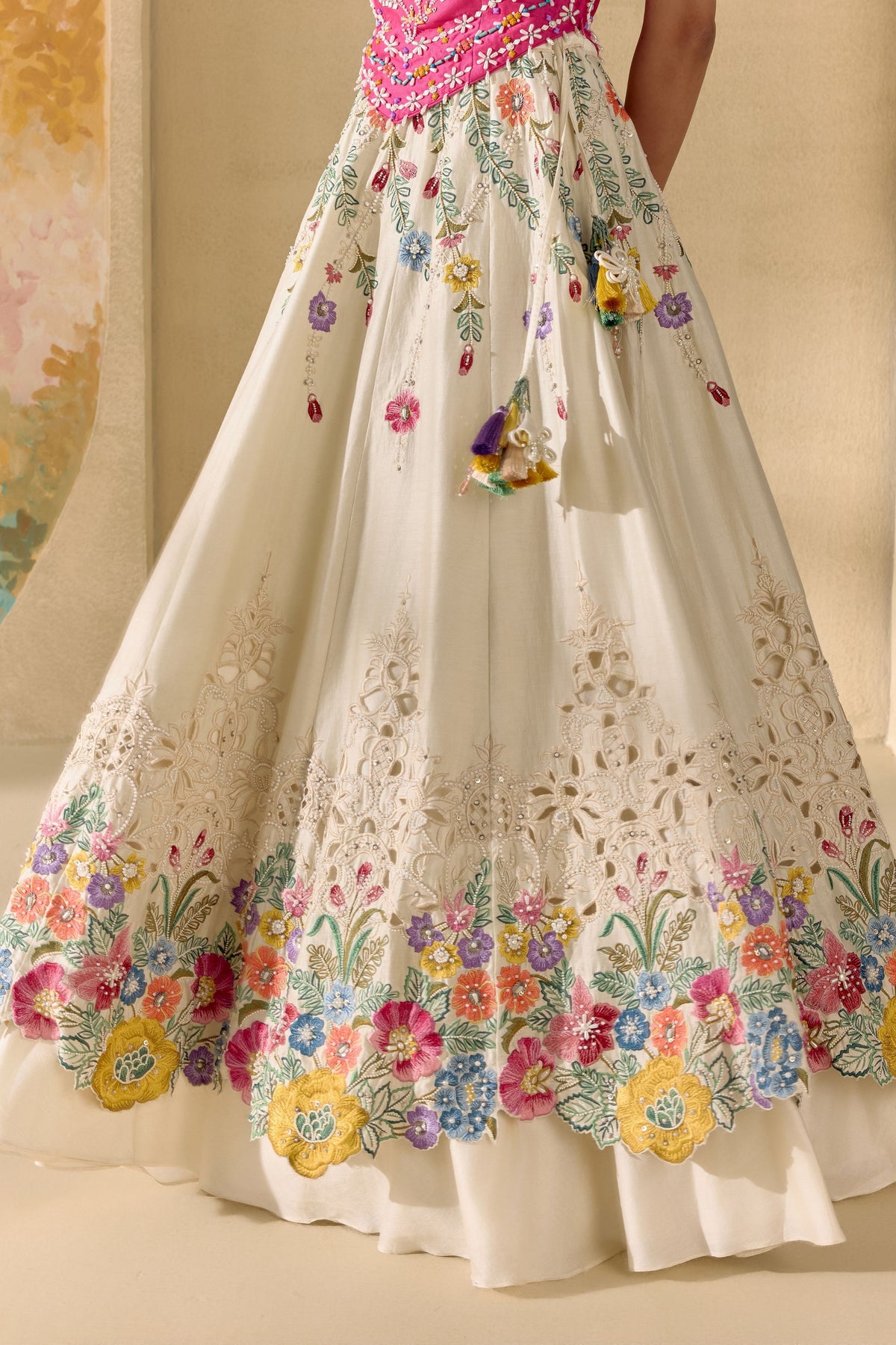 Ivory Fleur Lehenga