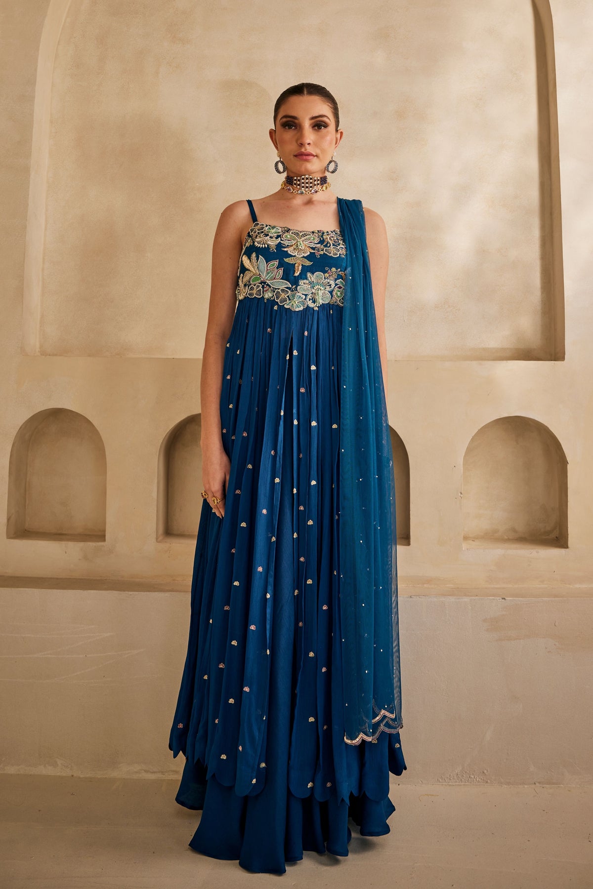 Neel Afreen Anarkali Set