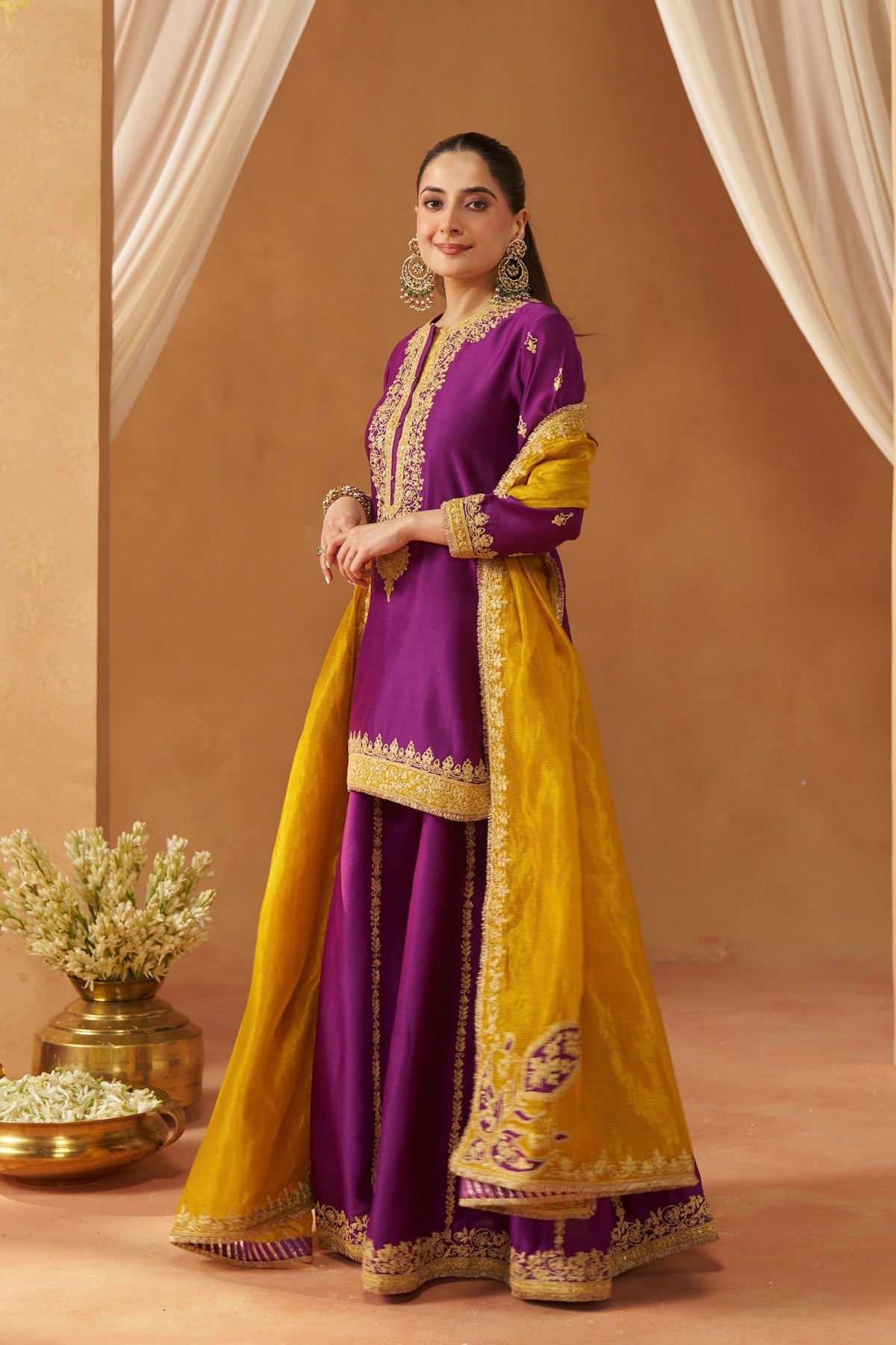 Fadiya Deep Purple Sharara Set
