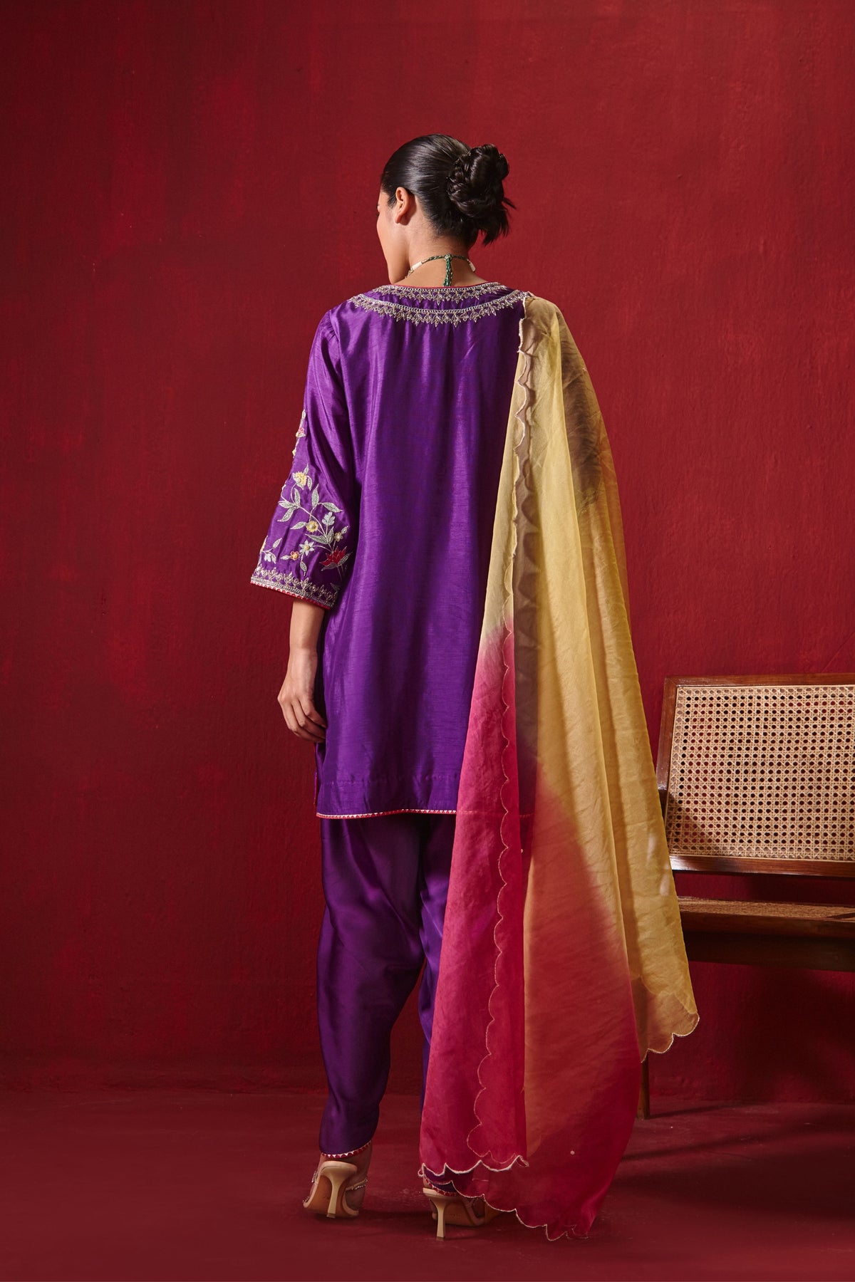 Purple Preet Dhoti Set