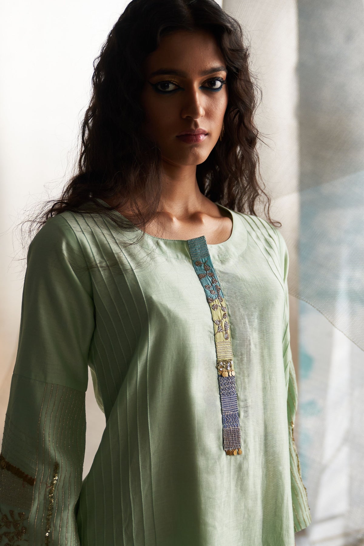 Flared Sleeve Kurta Set