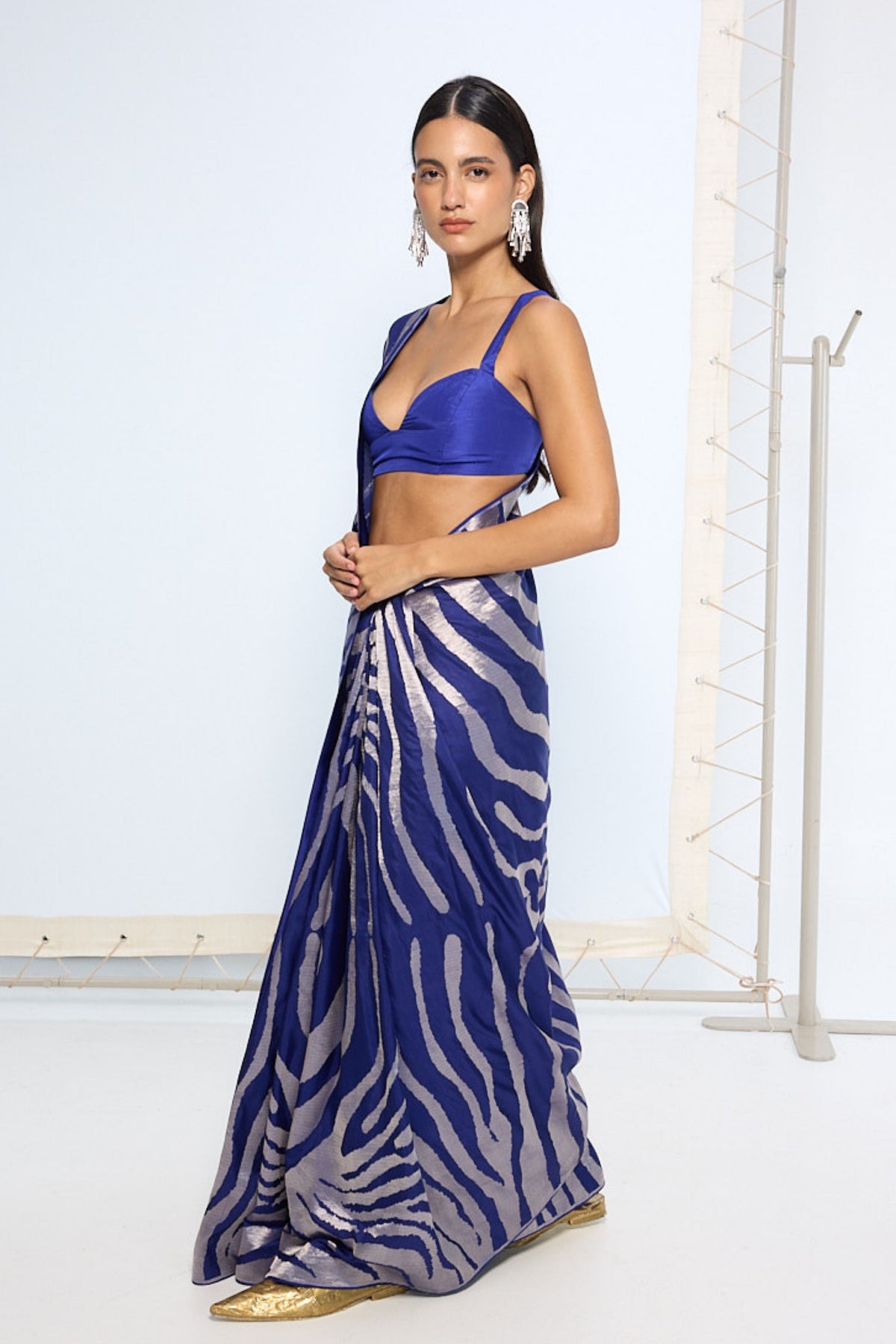 Handwoven Blue Silk Saree