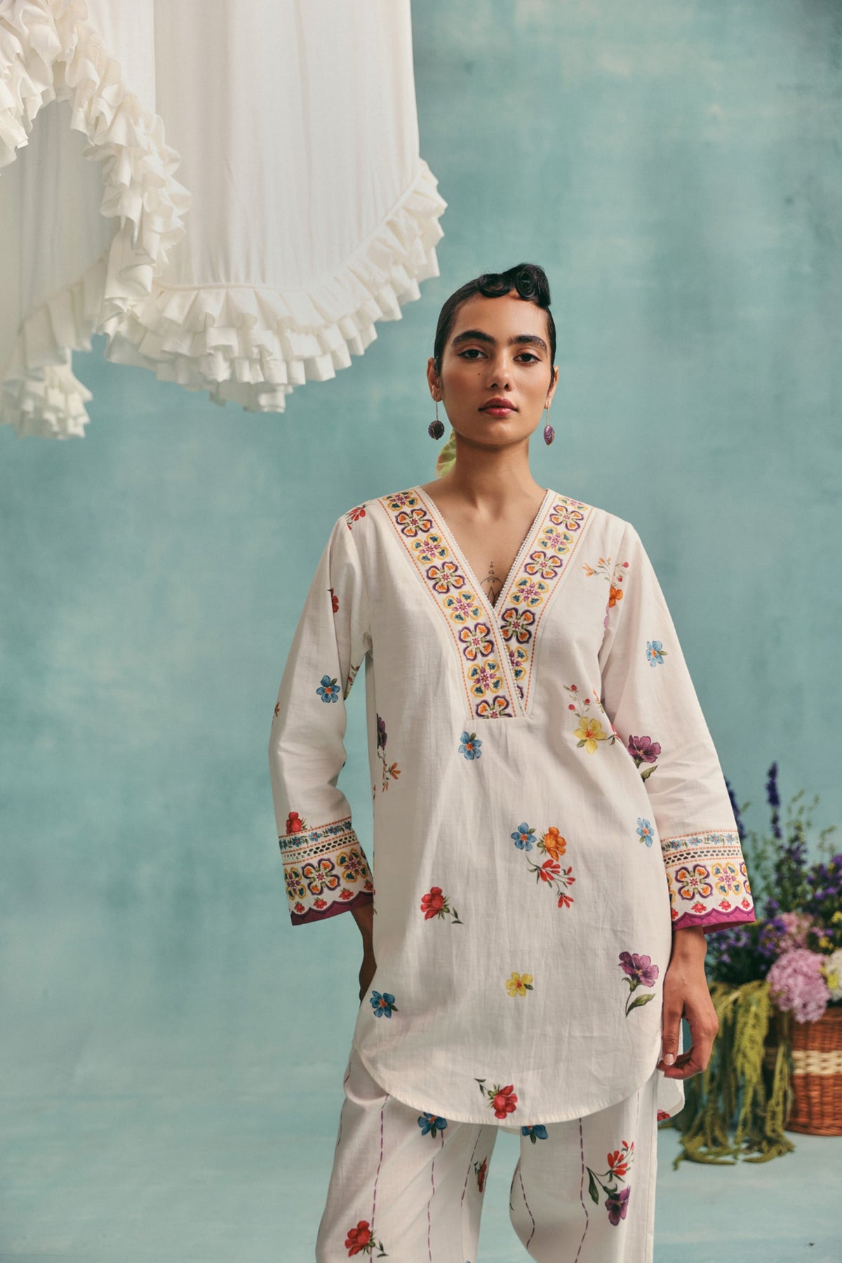 Daisy Ecru Tunic Set
