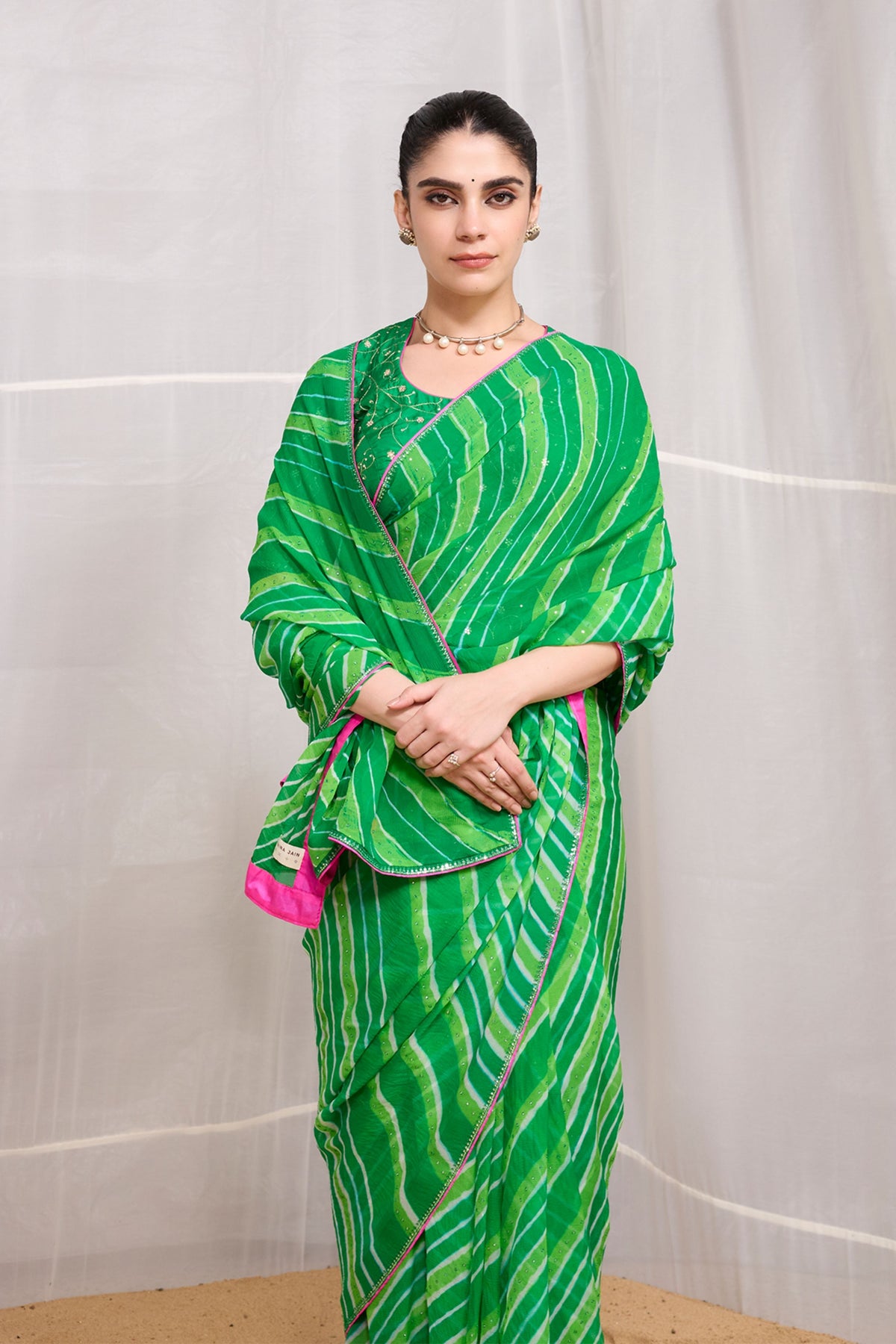 Green Tarang Saree Set