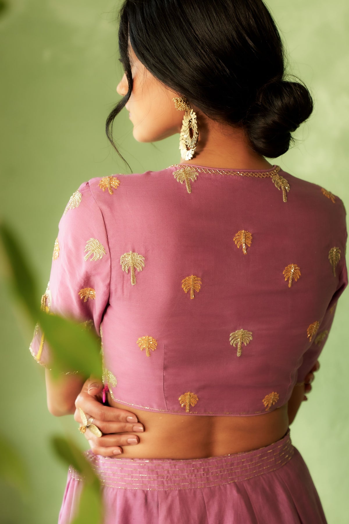 Palm Motif Lehenga Set
