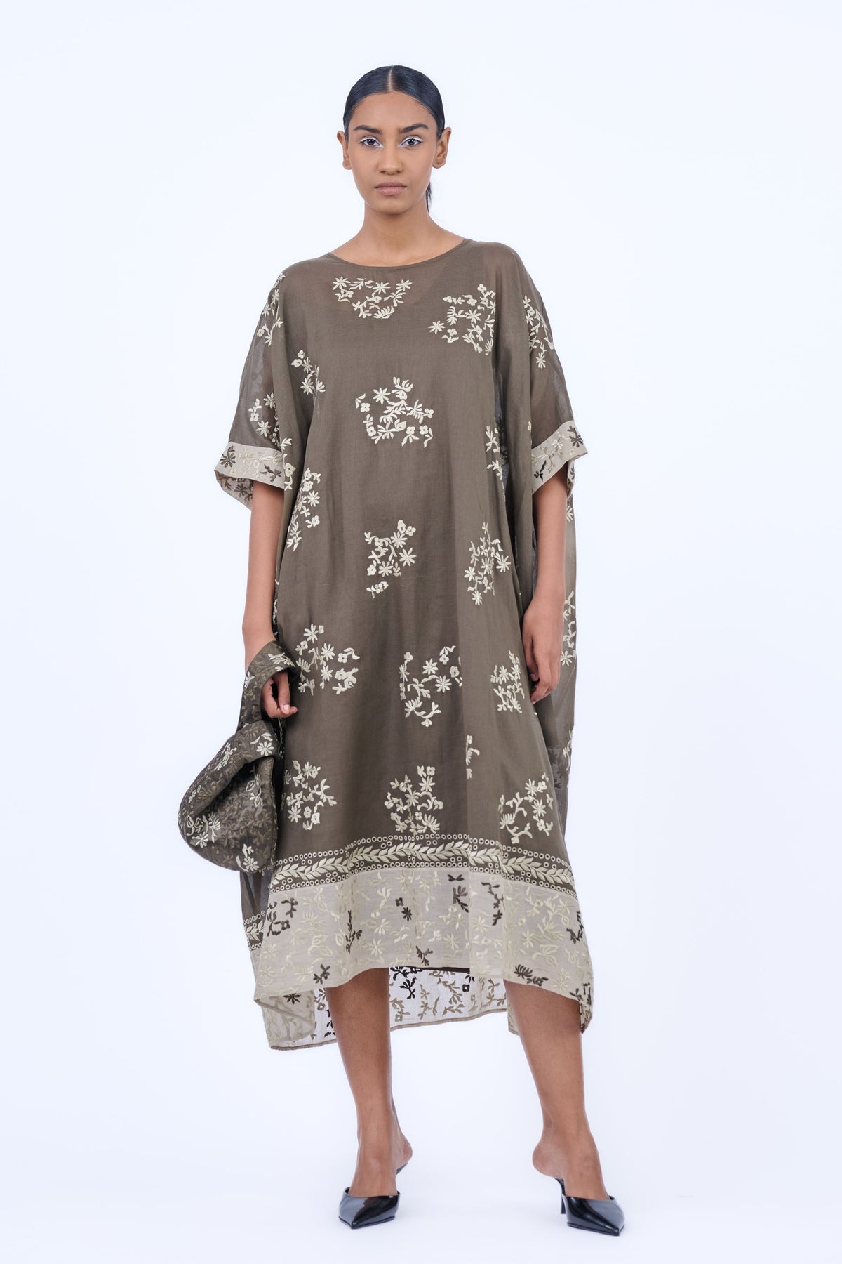 Khaki Natural Kaftan