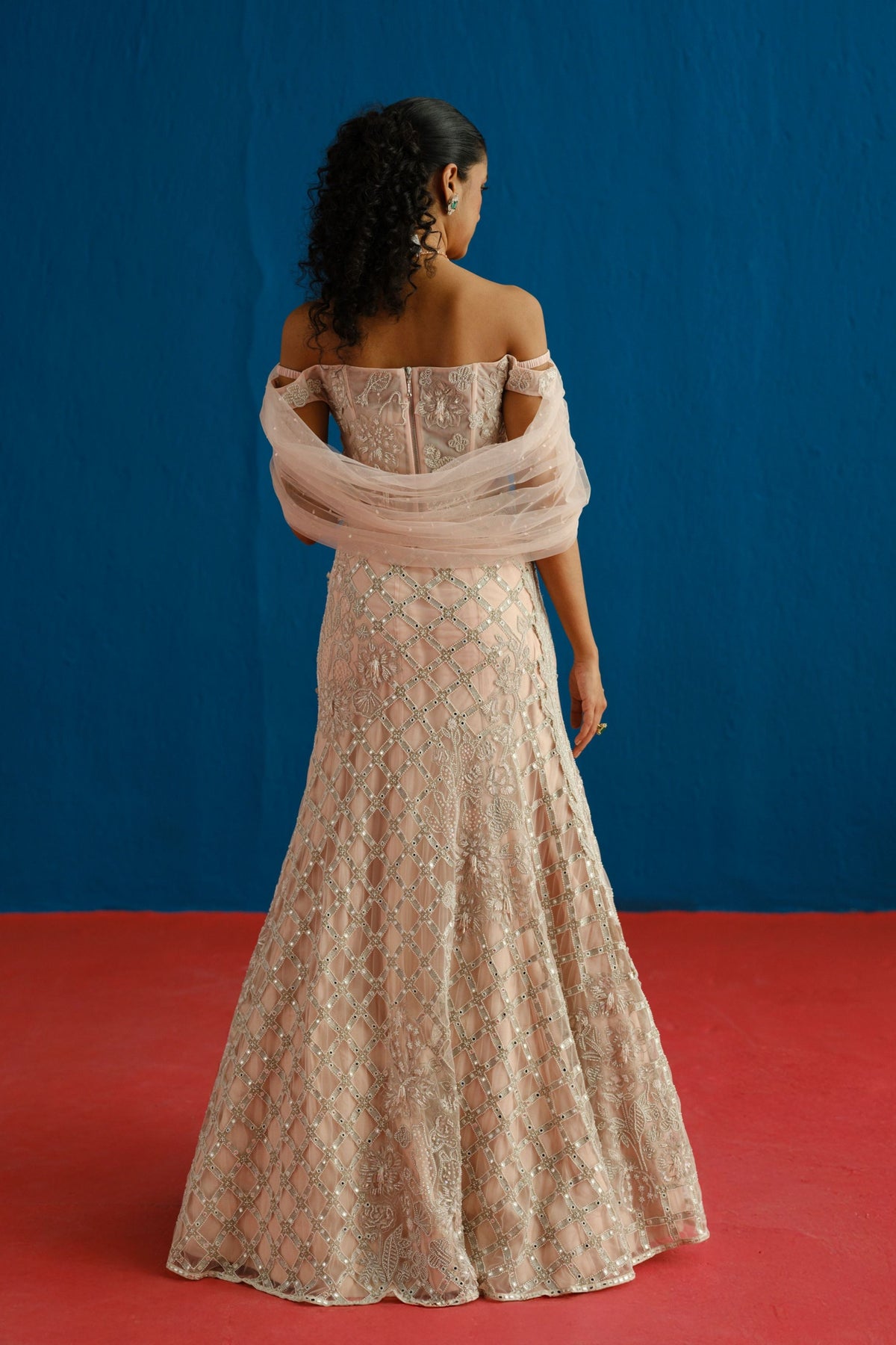 Muted Pink Diana Lehenga Set