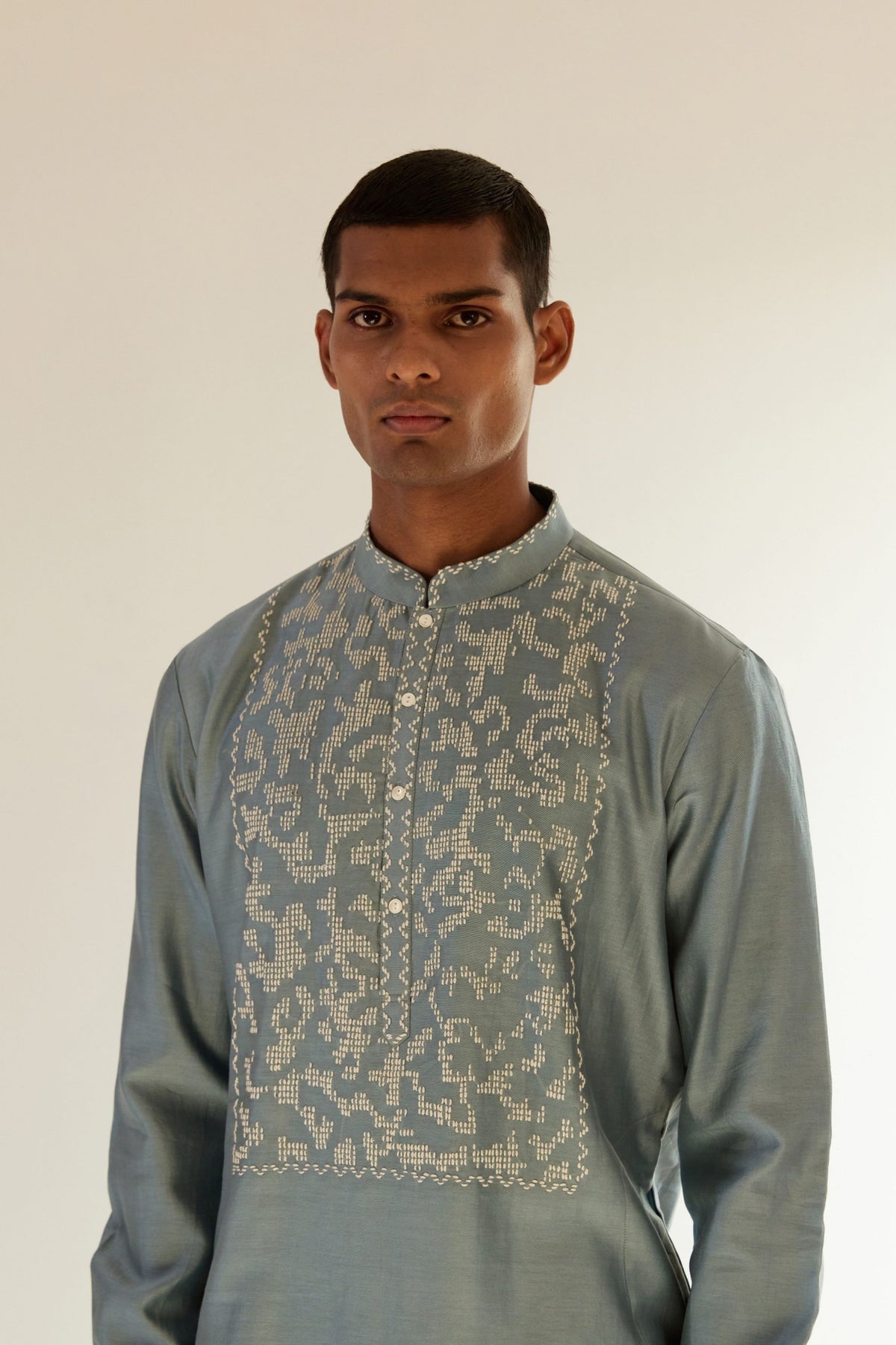 Camo Block Print Kurta Set