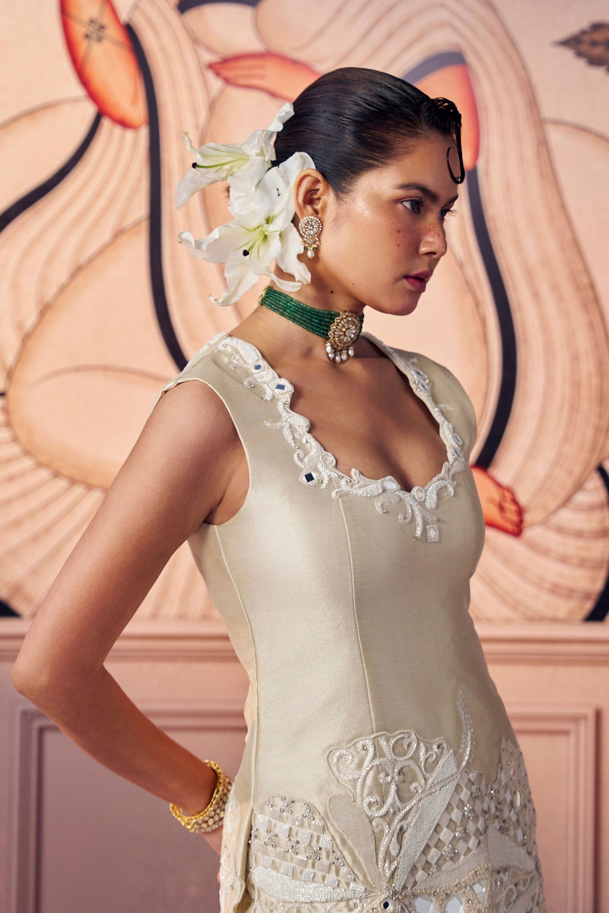 Ivory Sharara Set