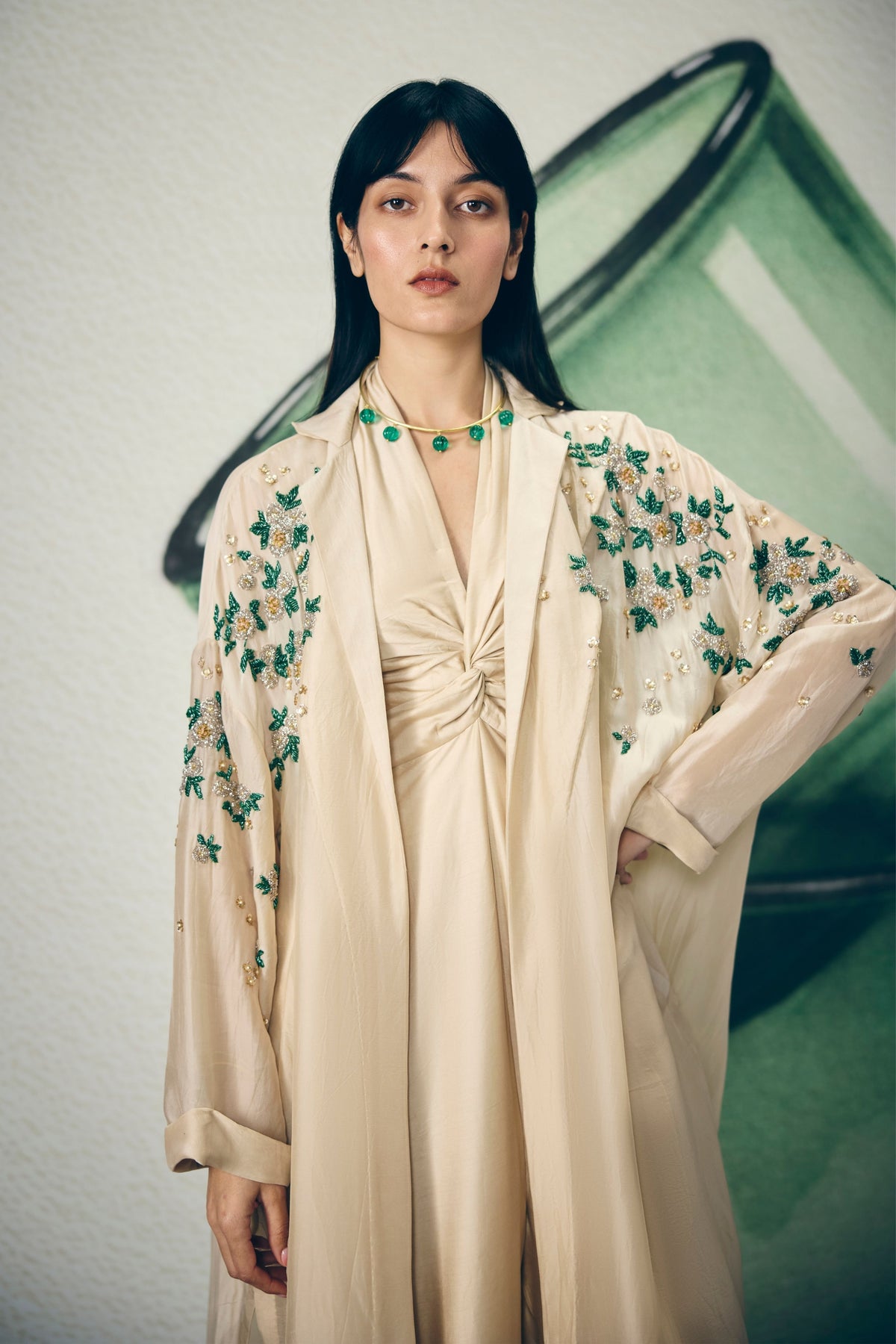 Shinju Ivory Jumpsuit Set