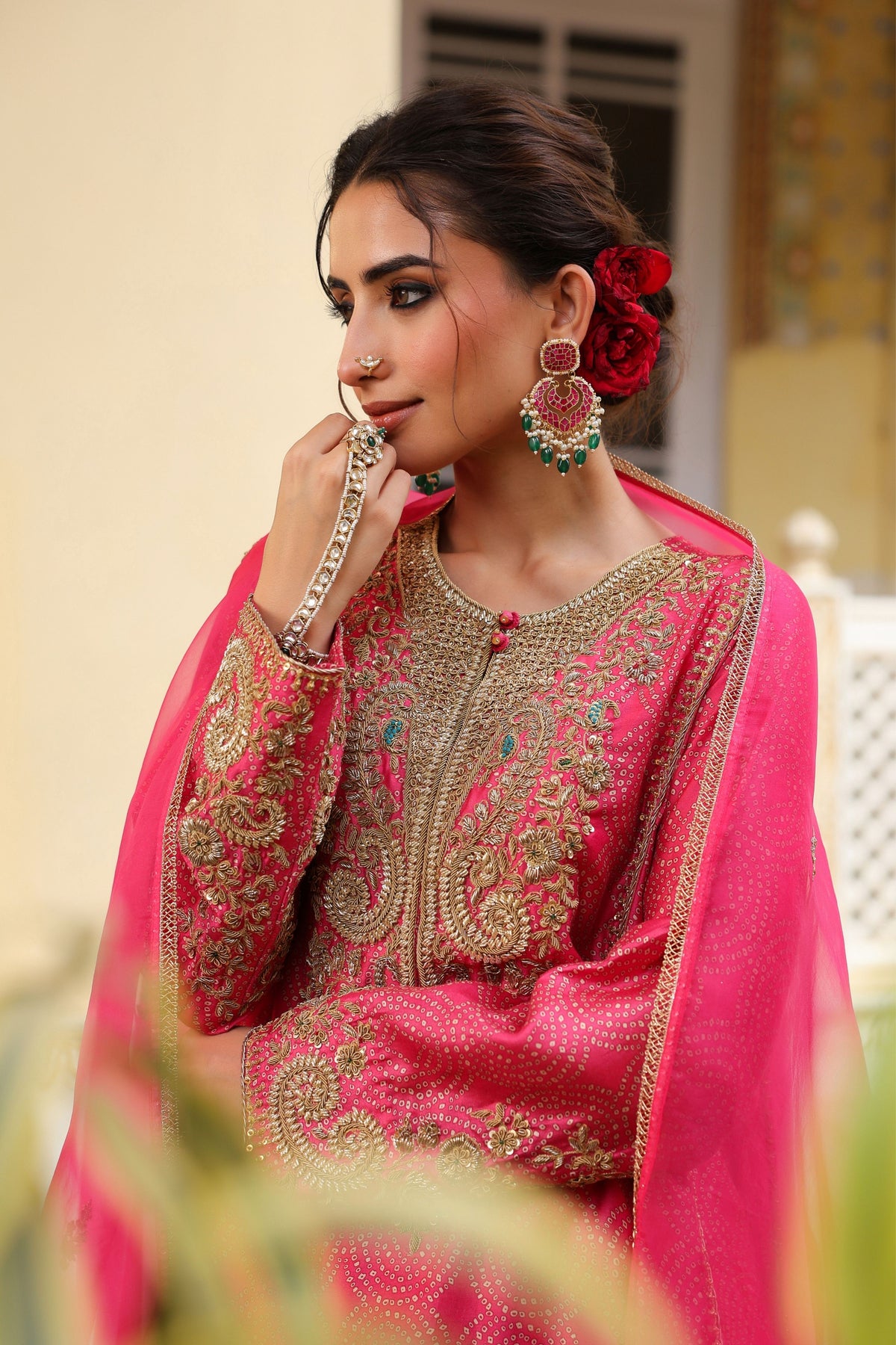Ahista Pink Short Kurta Set