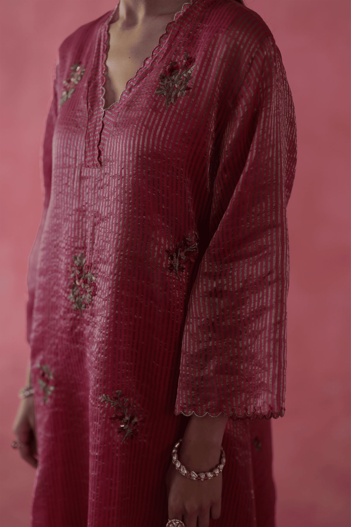 Fuschia Shakkar Kurta Set