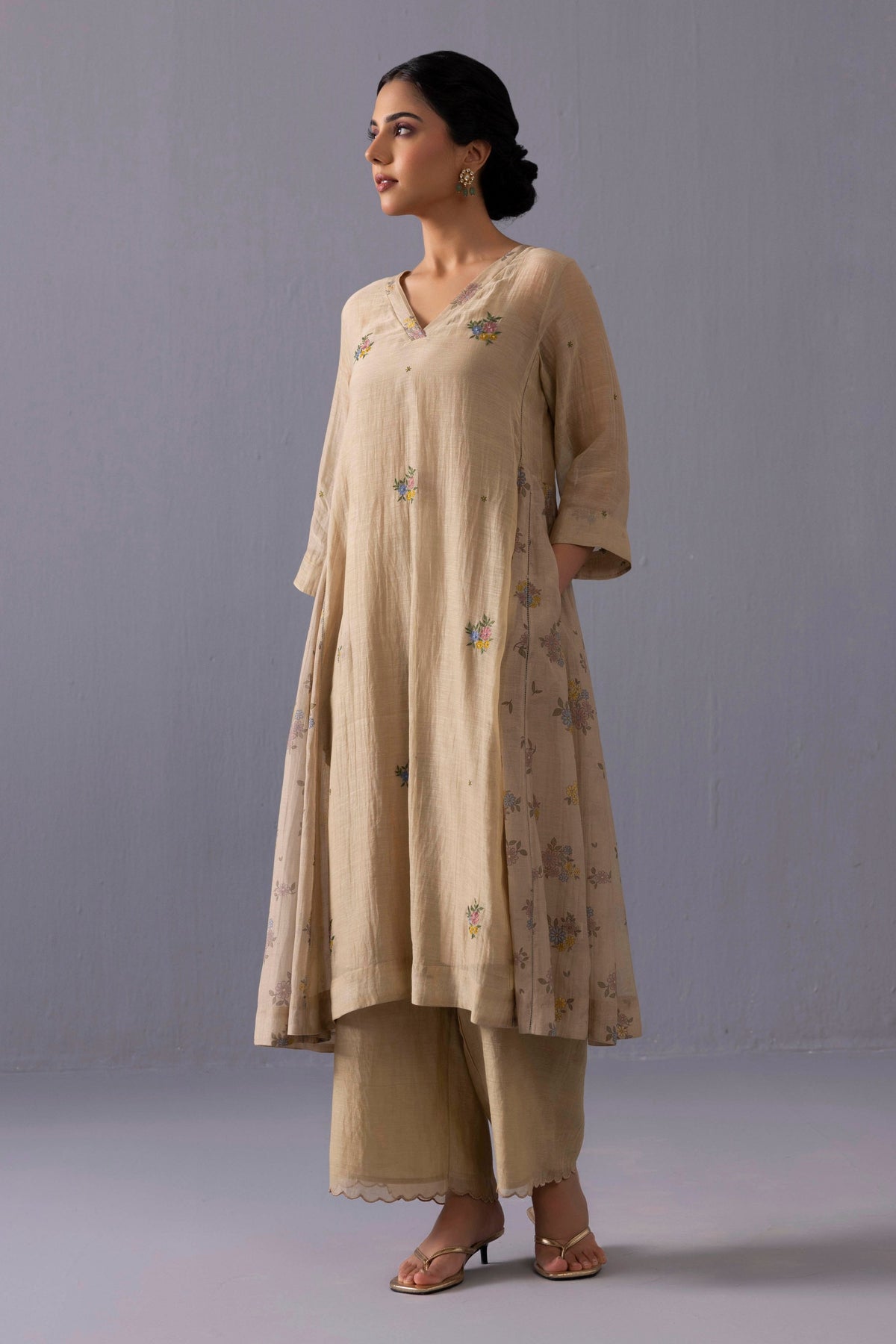 Sagarika Beige Kurta Set