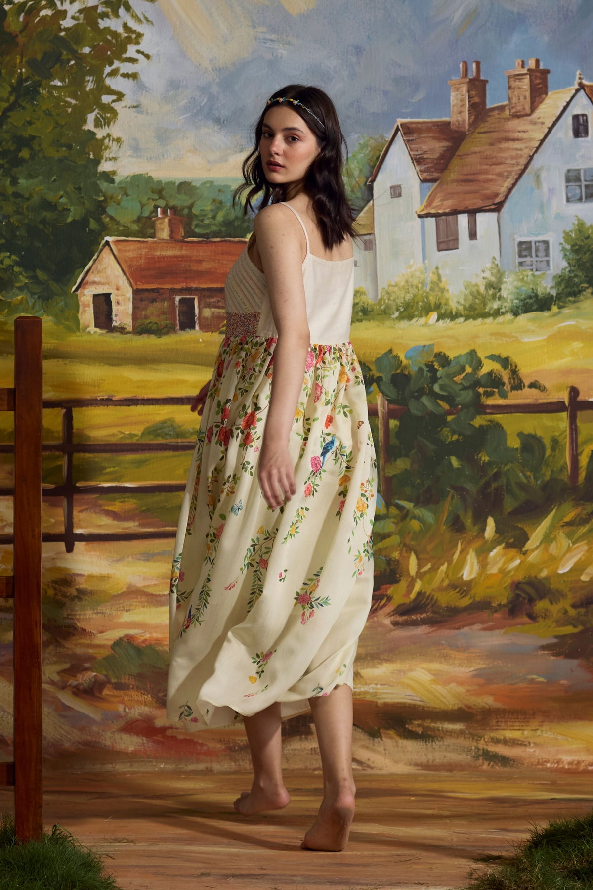 Lumina Floral Chanderi Dress