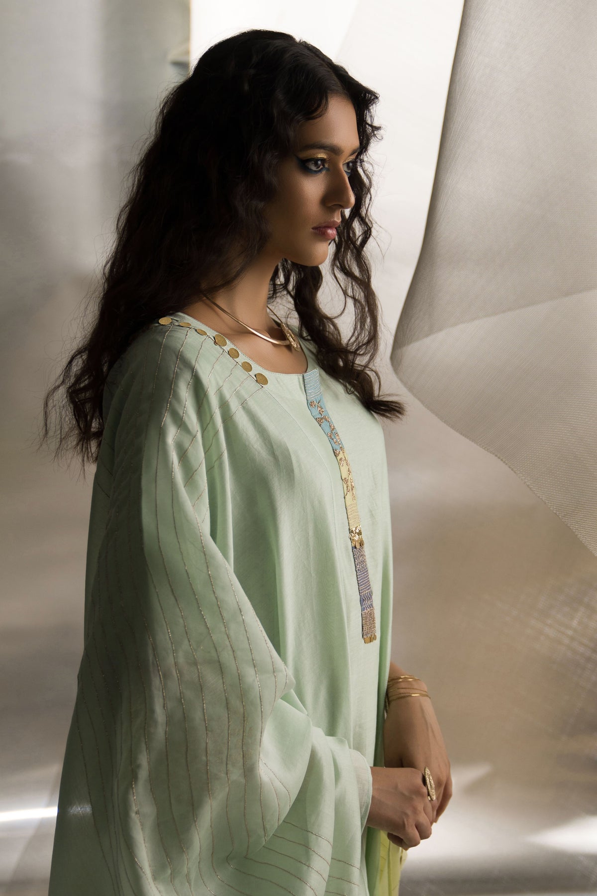 Flared Sleeve Kurta Set