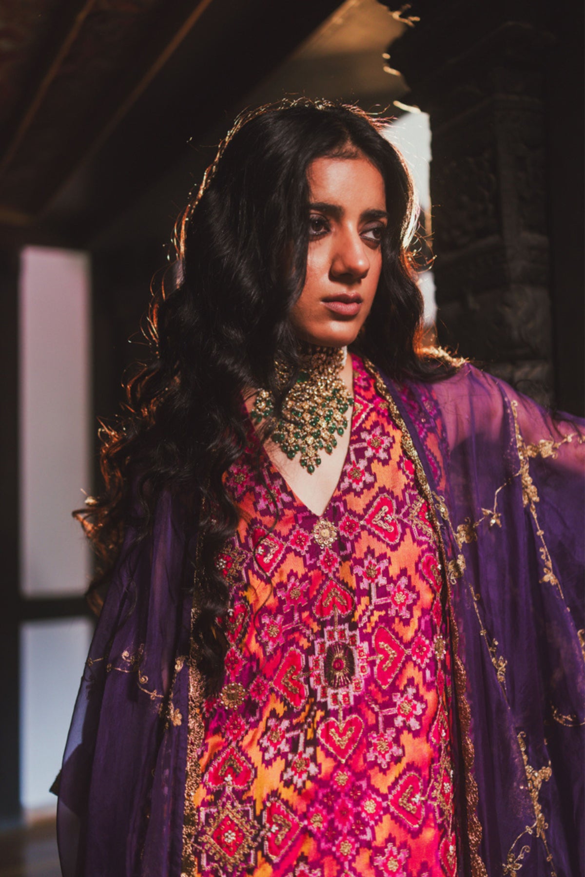 Kavita Yellow Cape Set