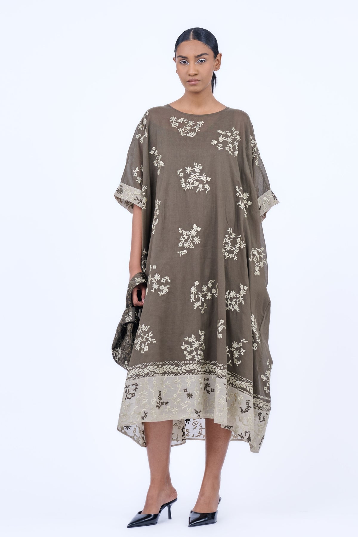 Khaki Natural Kaftan
